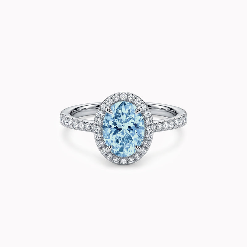 The Blue Green Temple of Saturn 0.50 carats - Platinum 950