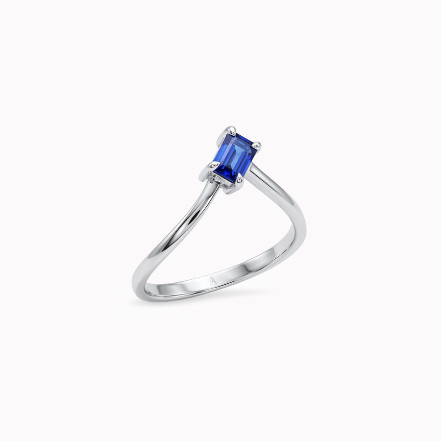 Ice Skating Girl Blue 0.50 ct - oro blanco 18k