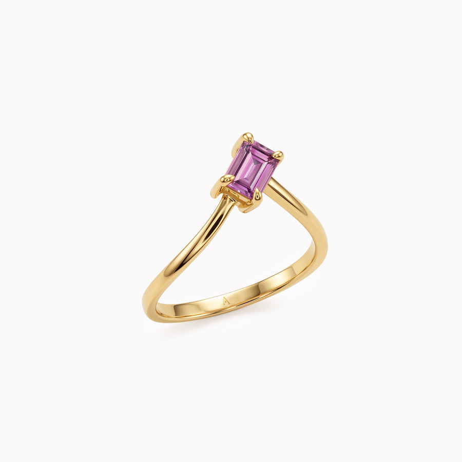 Ice Skating Girl Medium M Pink 0.75 ct - oro amarillo 18k