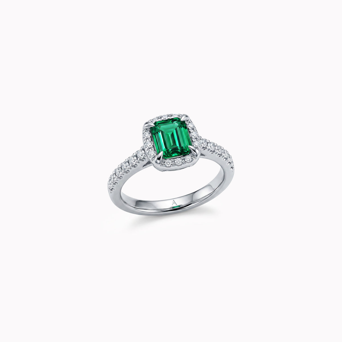 Mille nuances de vert  - 0.50 carat - platine 950
