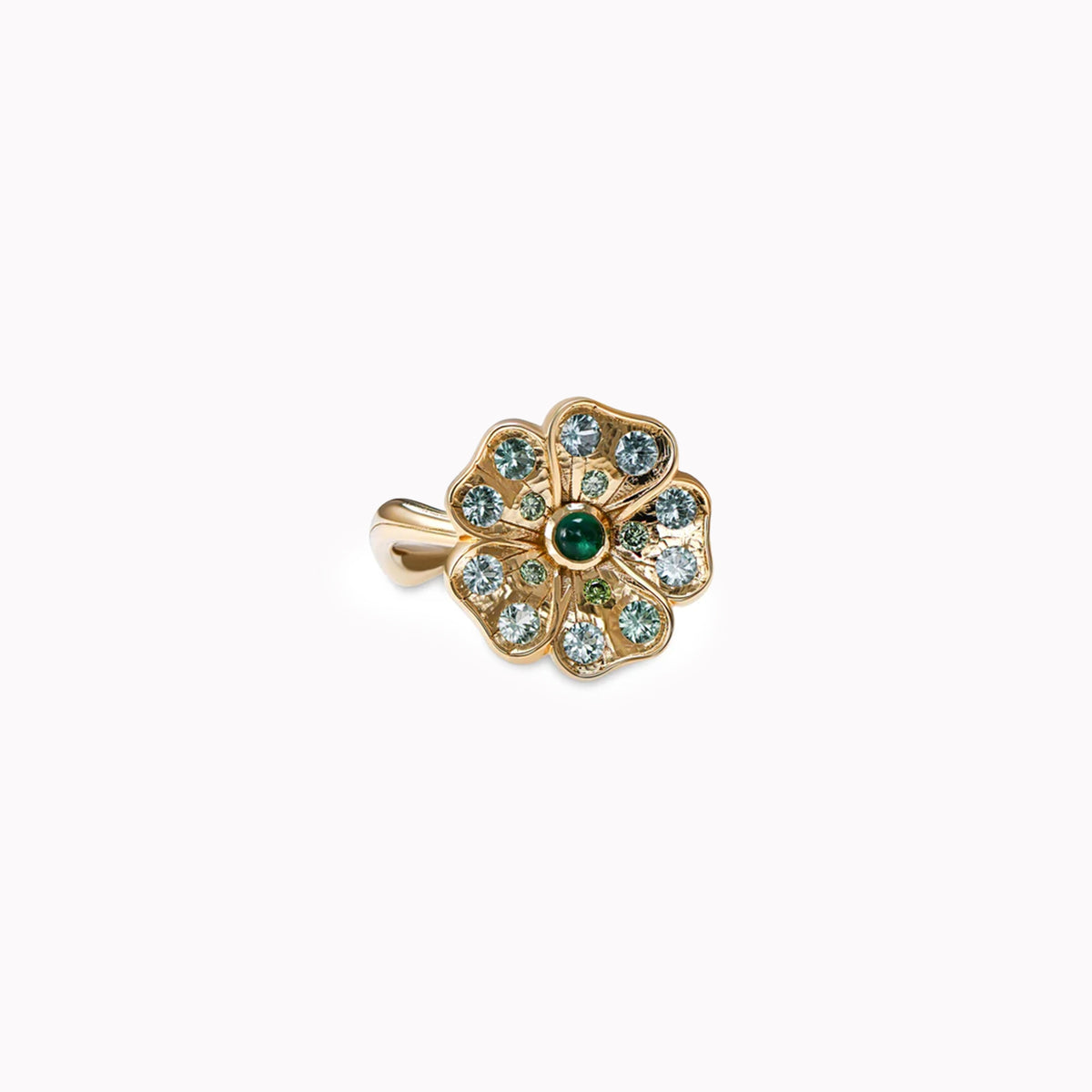 Romantic Rose Garden verde - oro amarillo 18k