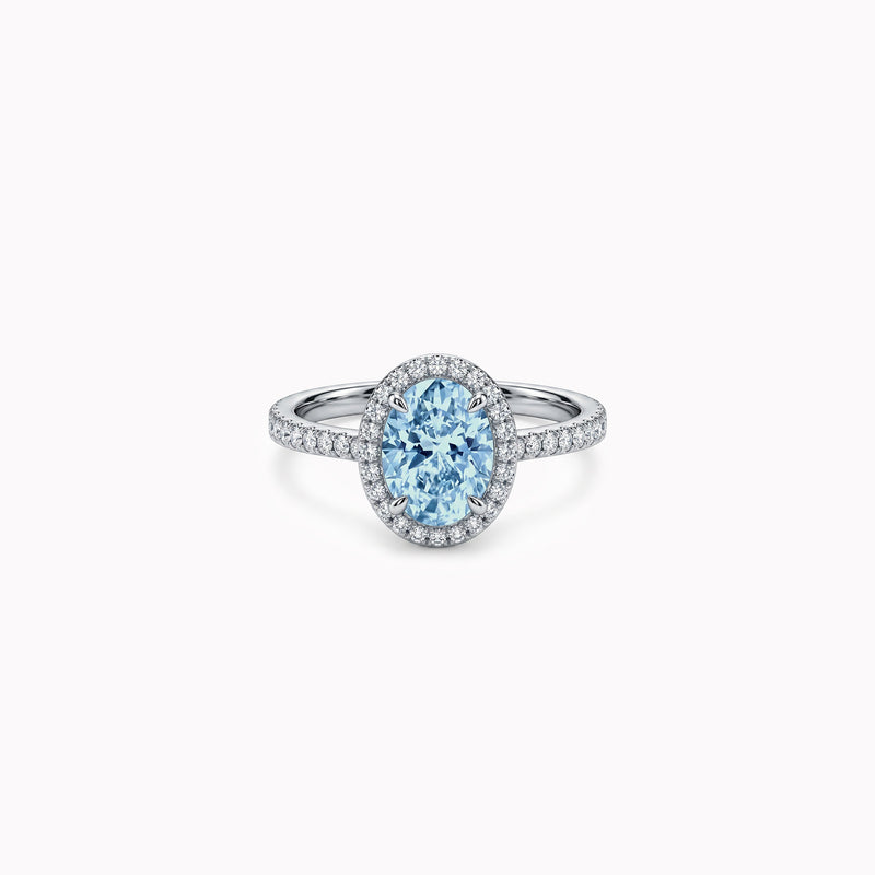 The Blue Green Temple of Saturn – 0.75 ct – platinum 950