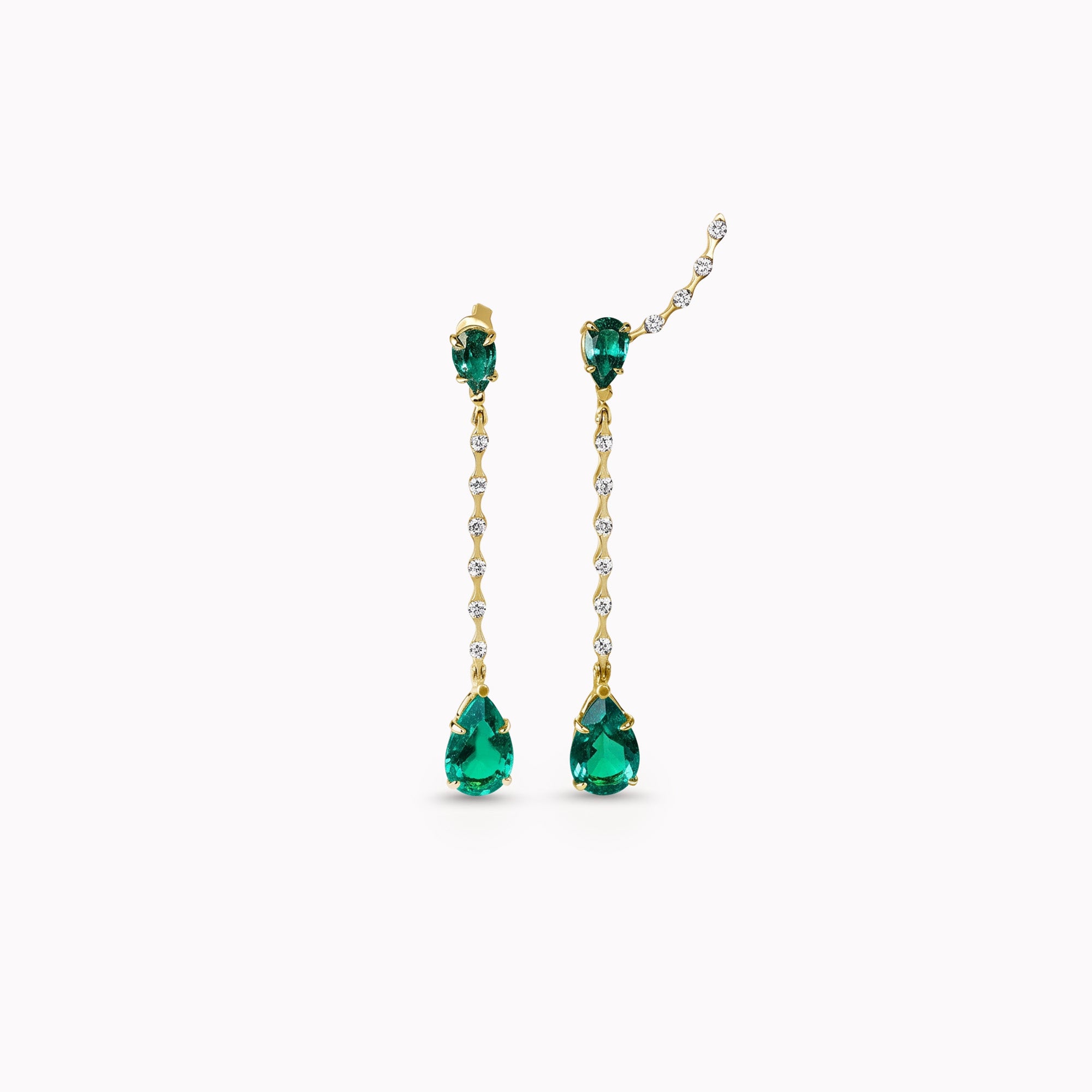 The Amazonian Green Leaves – 18k yellow gold