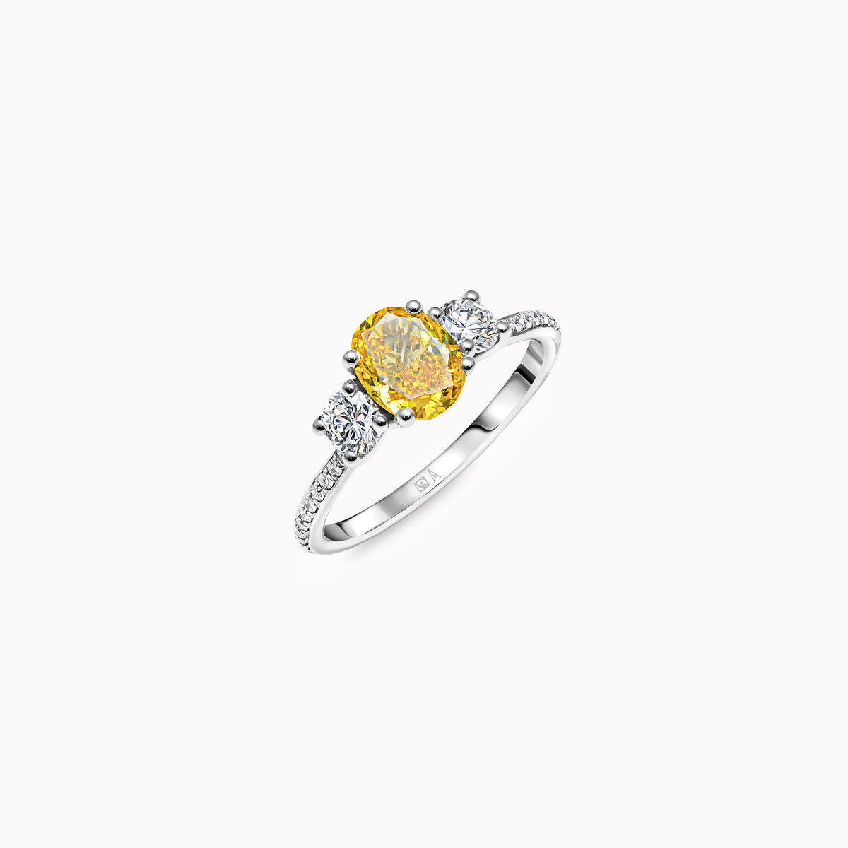 Three Little Sunbirds – 1.00 ct – 18k white gold