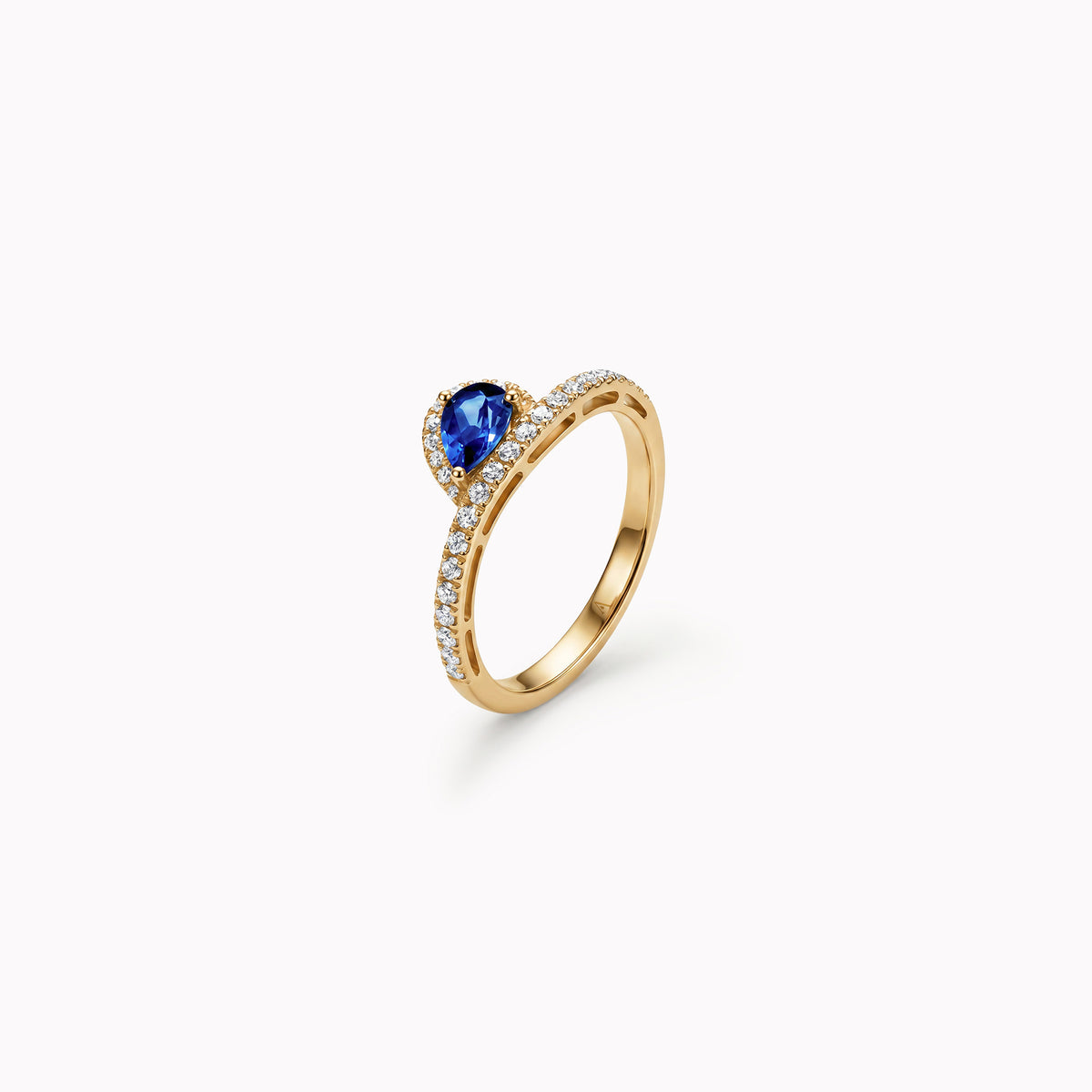 Wavy Blue – 1.20 ct – 18k yellow gold