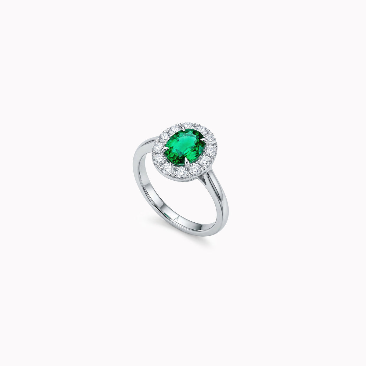 The Unique Green Leaf - 0.75 ct - platino 950