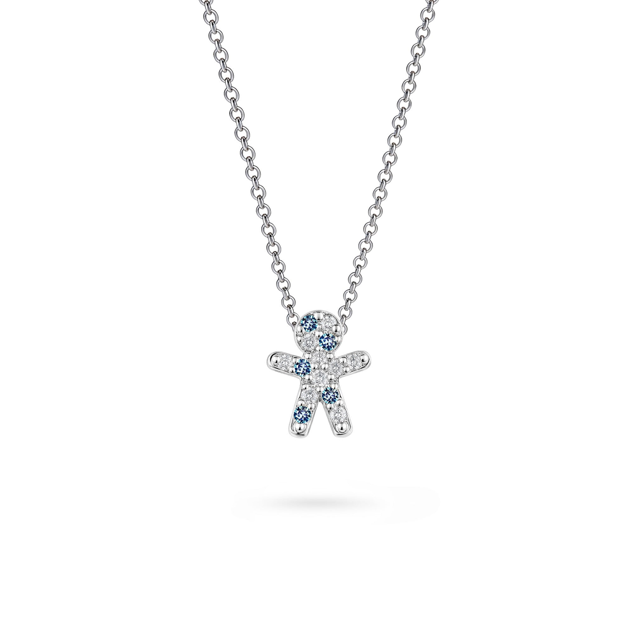 The Little One – Blue Confetti | oro blanco 18k