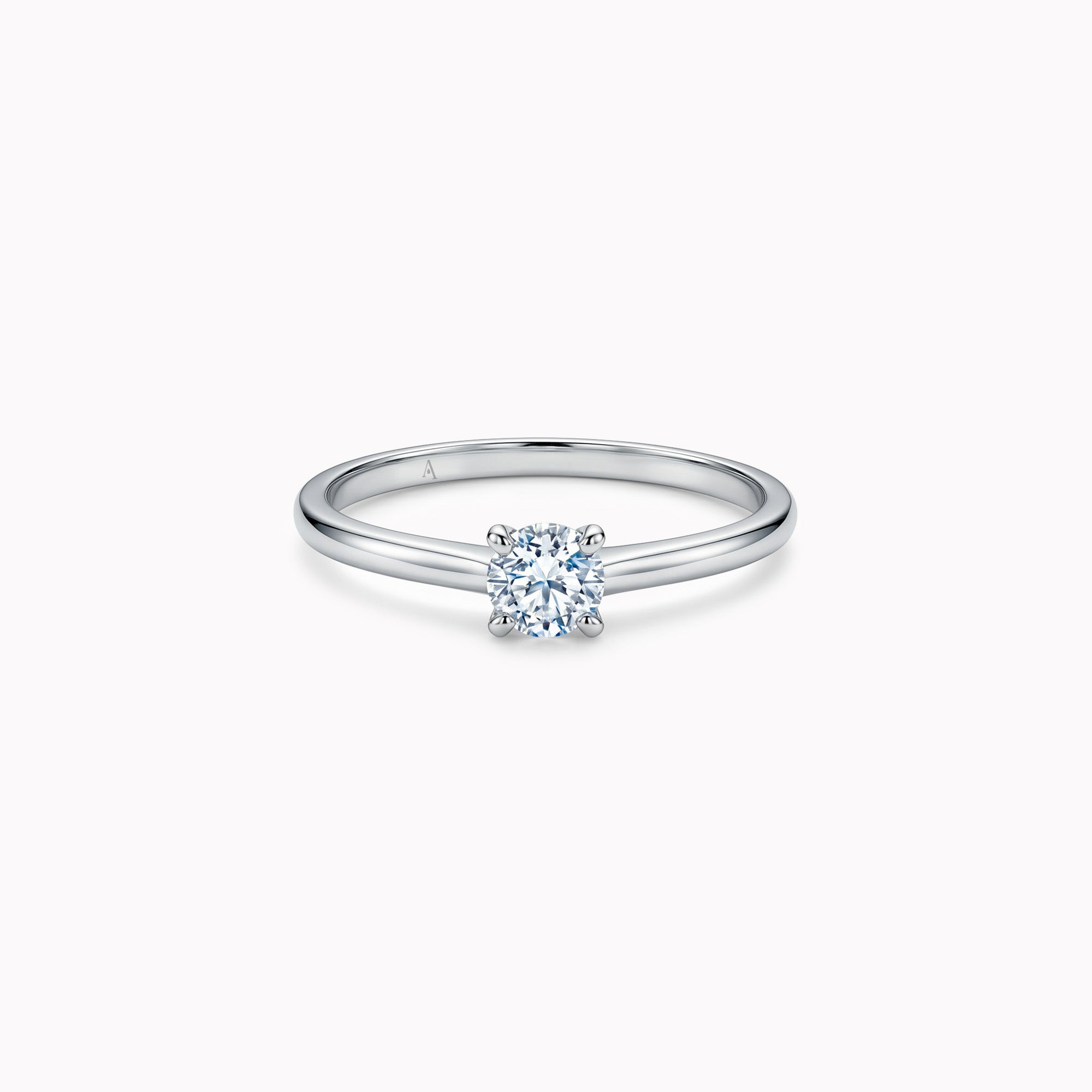 The V-Shape M 0.30 Quilates - oro blanco 18k