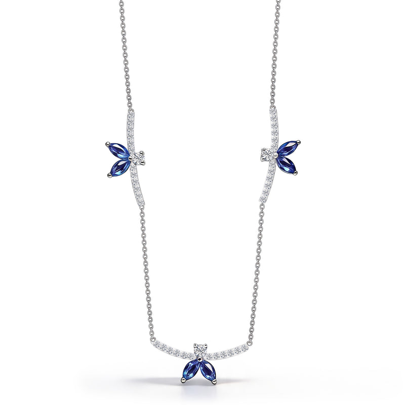 Collier The Blue Ballet Dancers - or blanc 18k