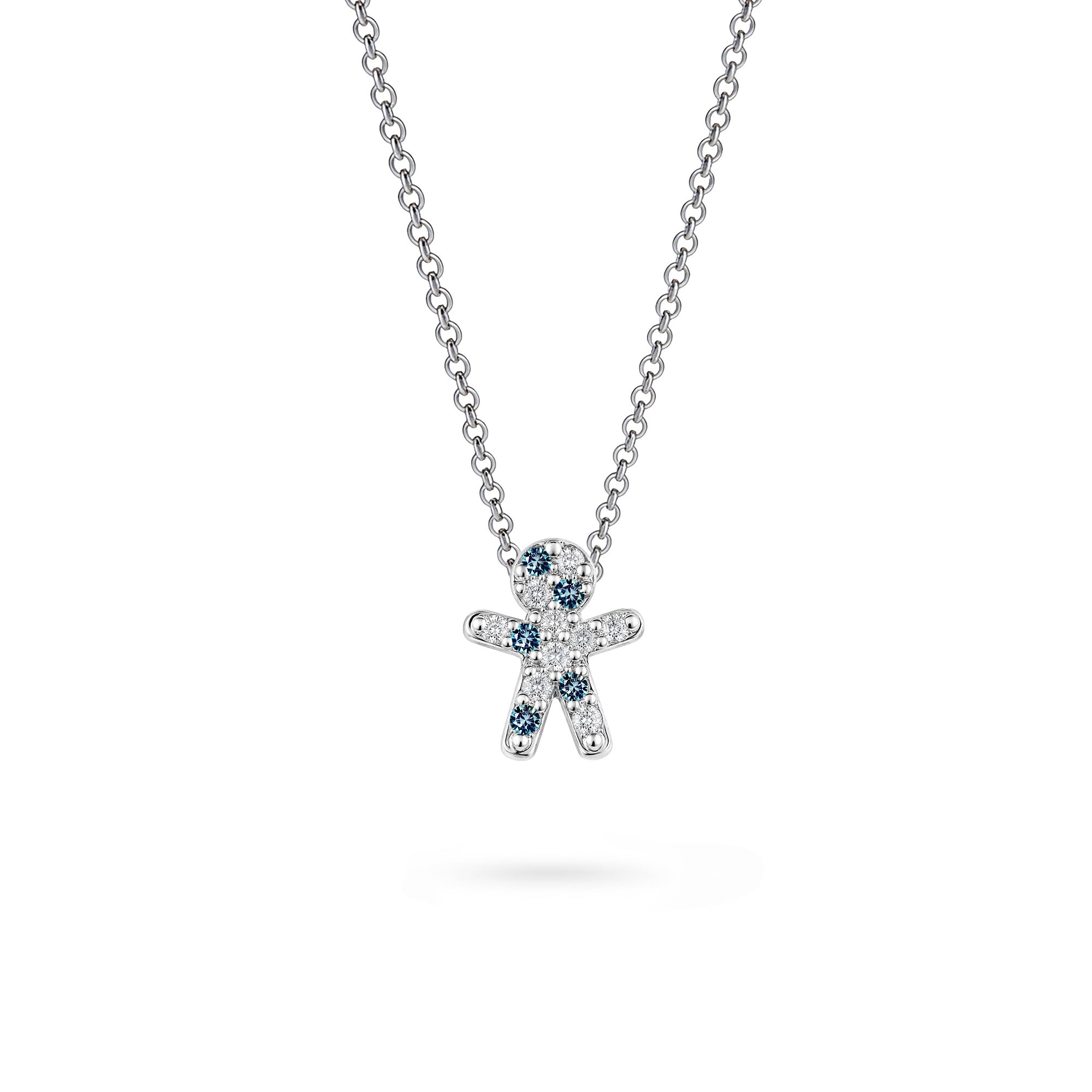 The Little One – Blue Confetti | Necklace White Gold 18k