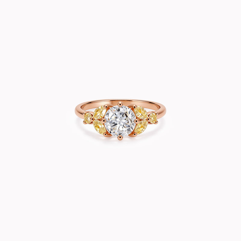 Little Bees Yellow - 1.00 ct - oro rojo 18k