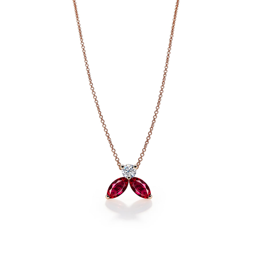 Necklace The Little Bee Rouge M - Yellow Gold 18k