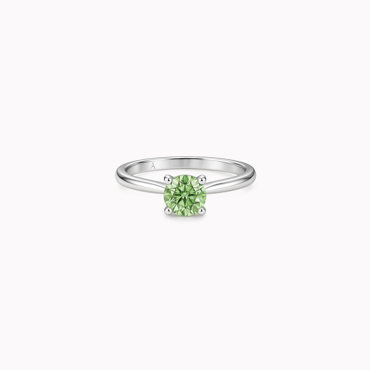 The V-Shape L Green - 0.50 ct - oro blanco 18k