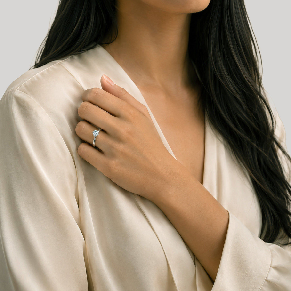 Miss Simplicité (XL) - 1.00 carat - or blanc 18k