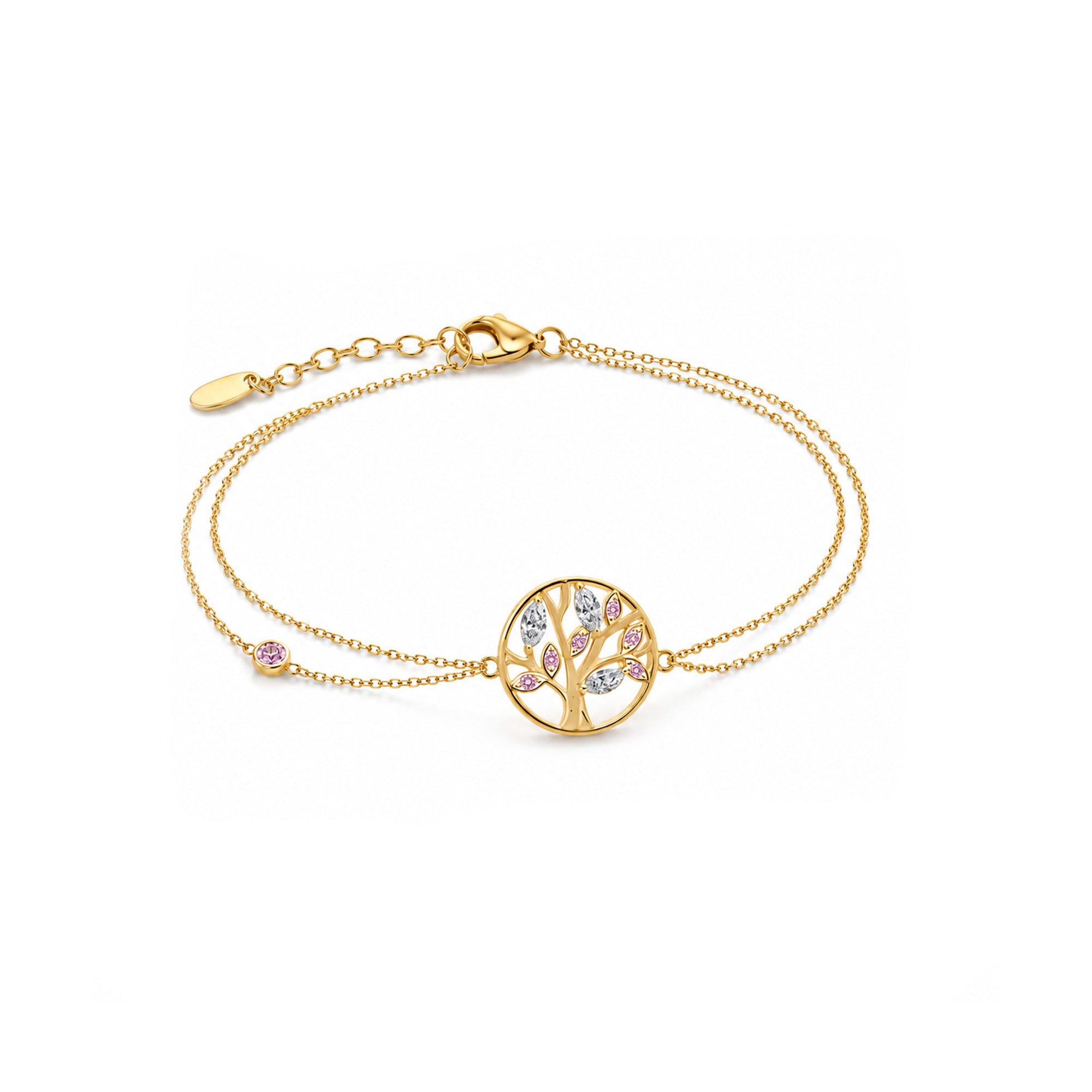 Necklace Tree of Life Blue - 18k yellow gold