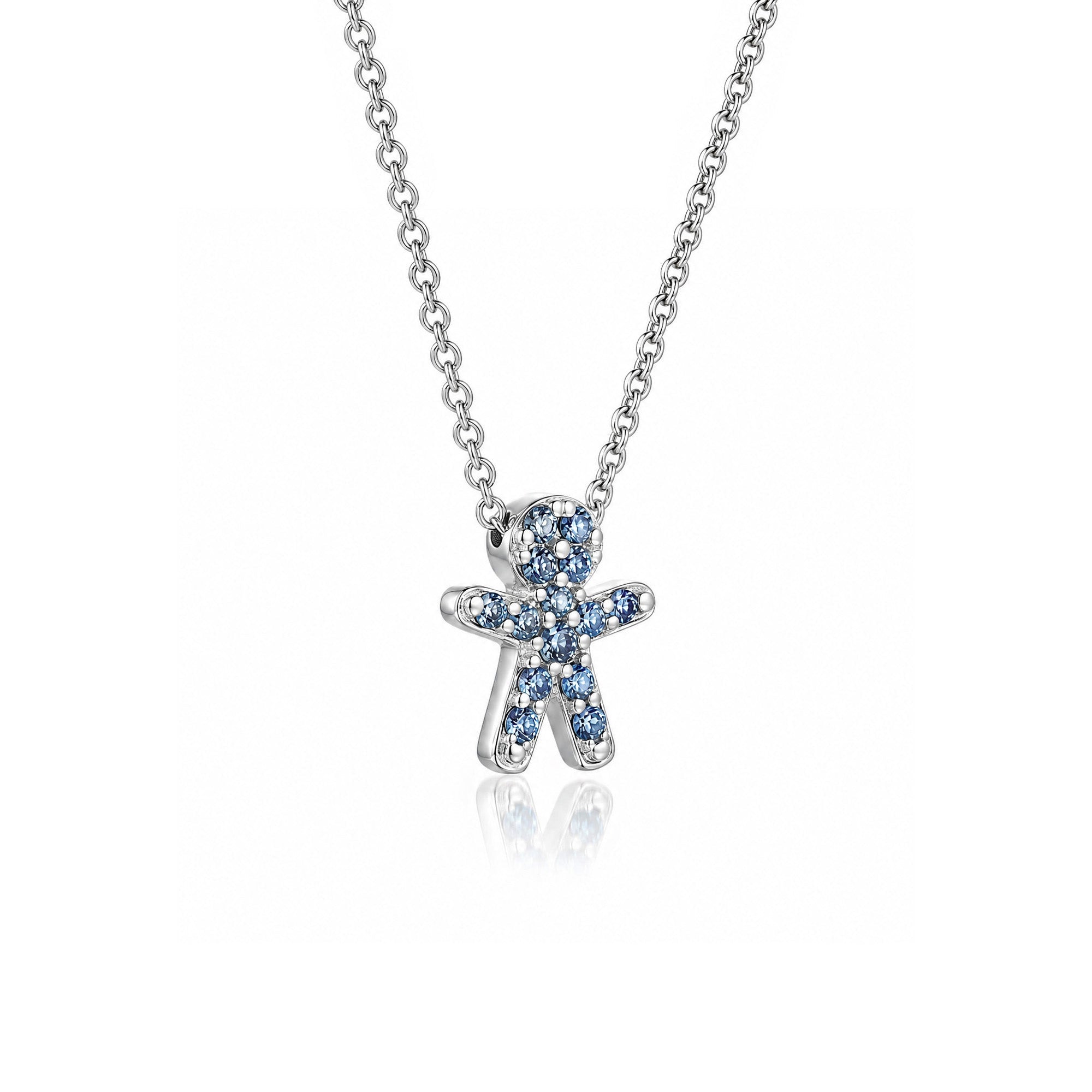 The Little One – Blue | Necklace White Gold 18k