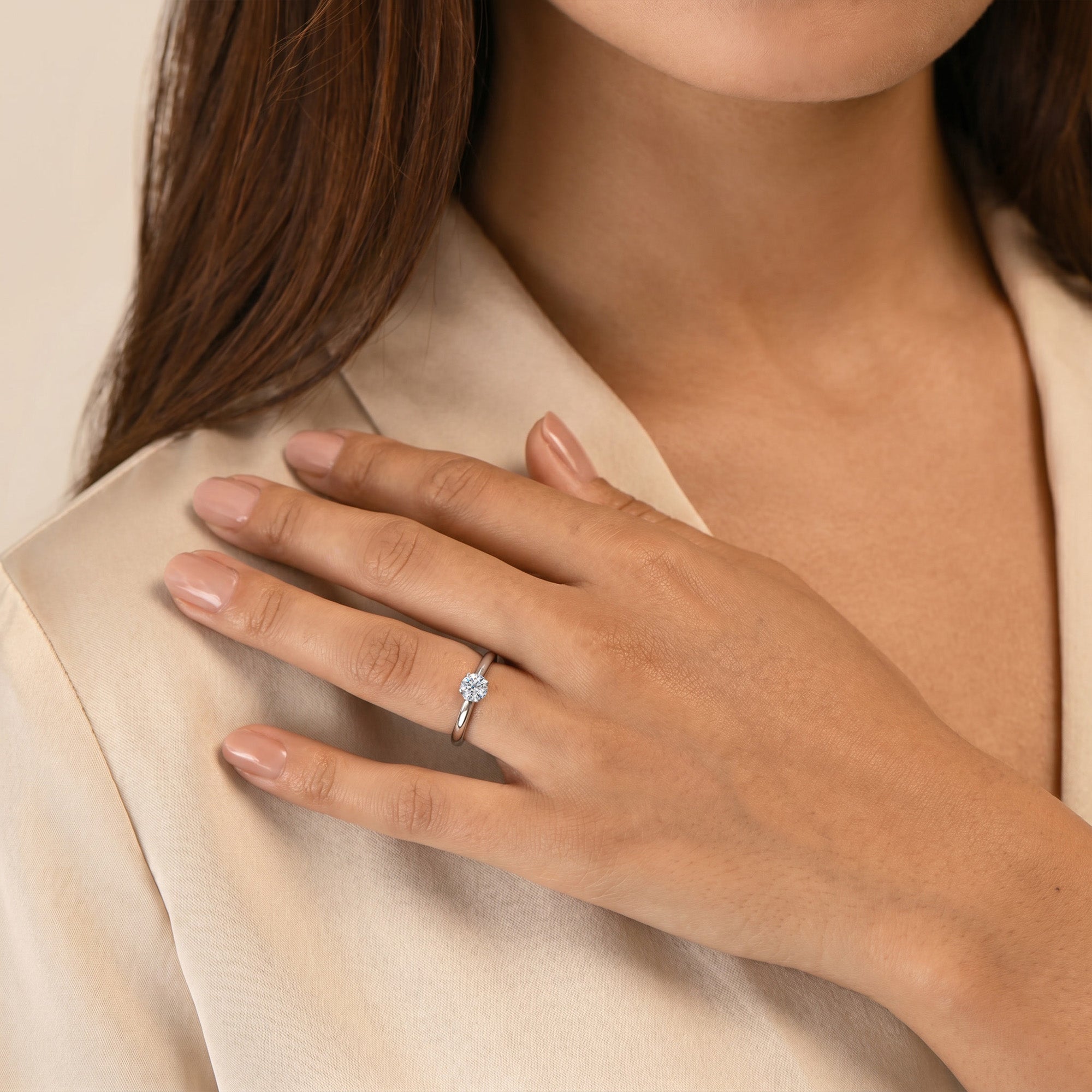 Miss Sweetheart  - 0.50 Quilates - oro blanco 18k