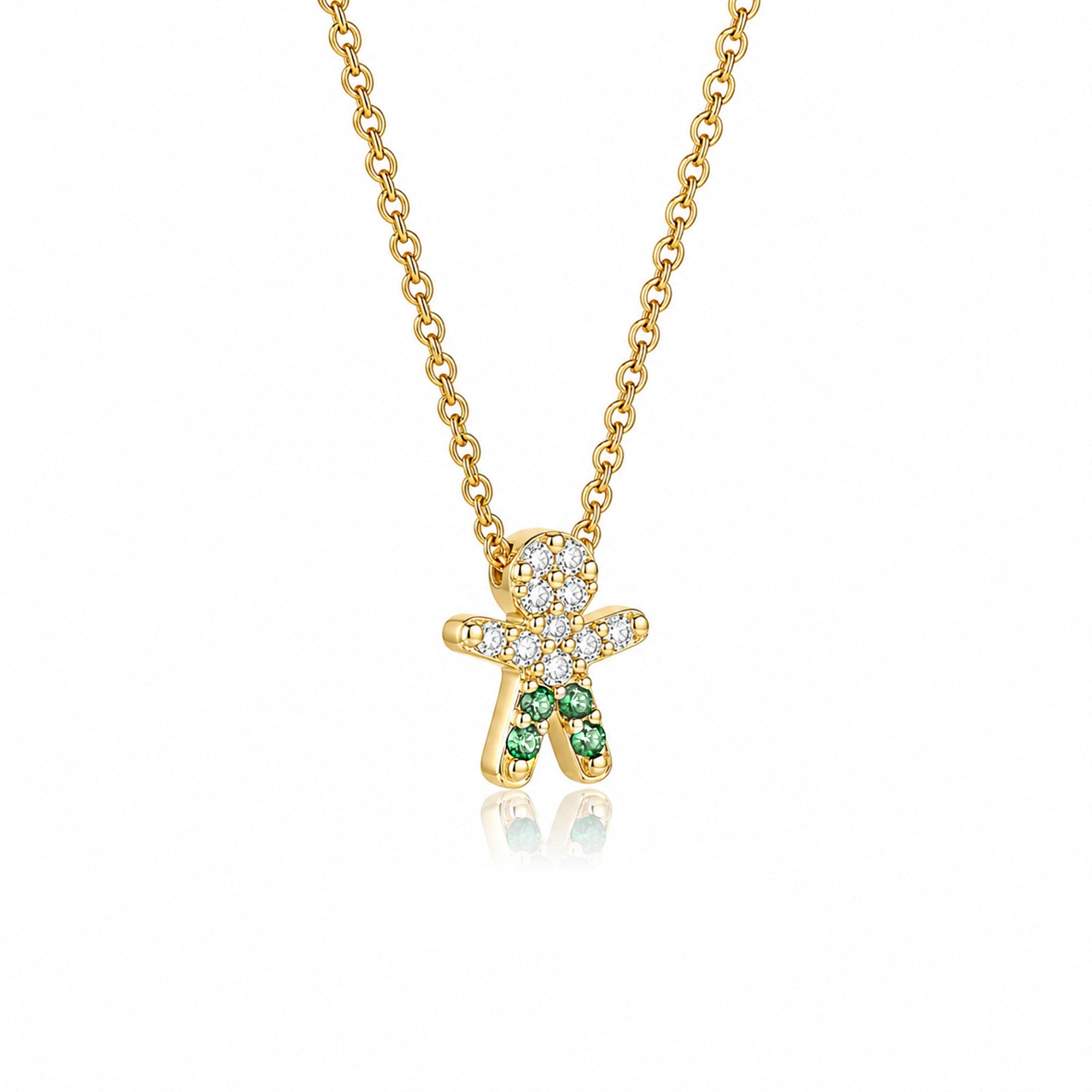 The Little One – Green Jeans | Necklace Yellow Gold 18k