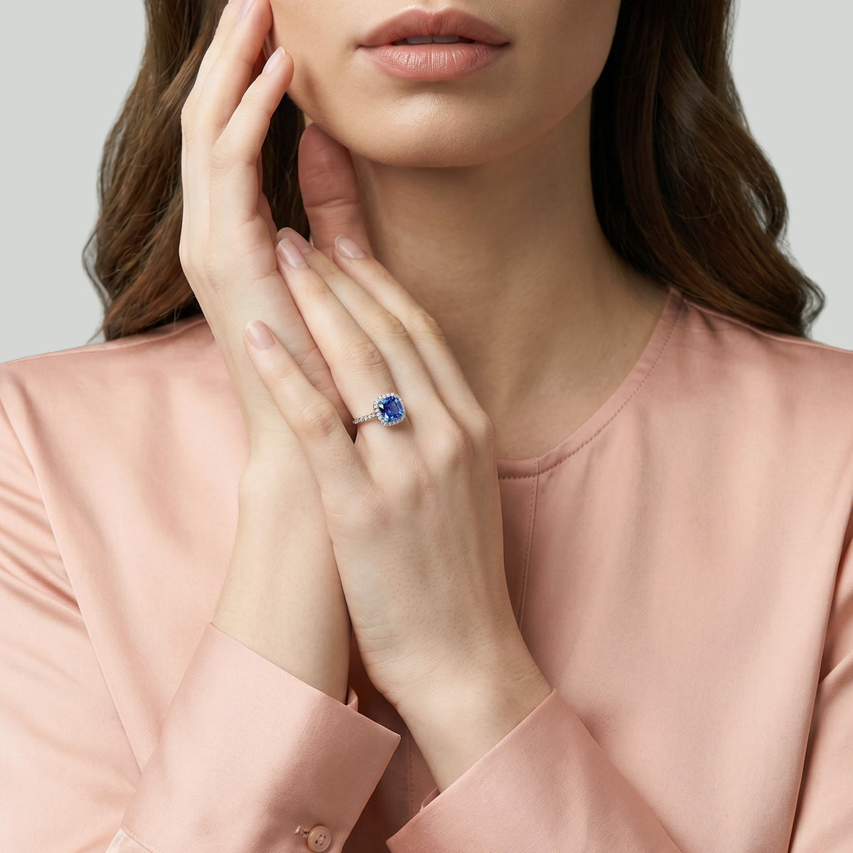 The Fancy Blue Superellipse - 3.00 ct - oro blanco 18k