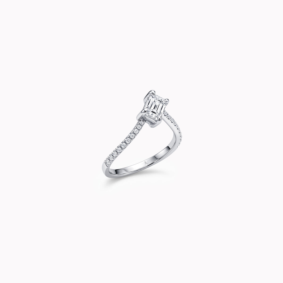 The Fancy Little Ice Skating Girl - 1.00 ct - oro blanco 18k