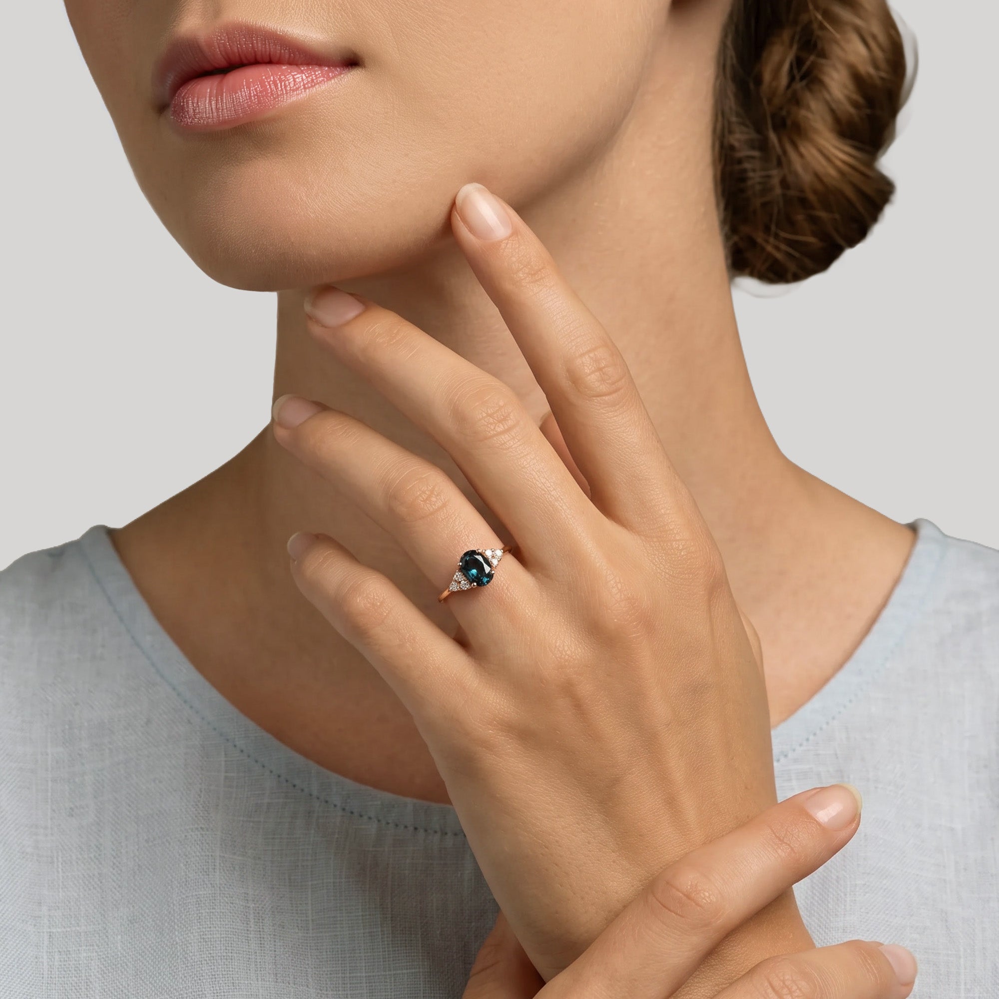 The Green Blue Velvet - oro rojo 18k