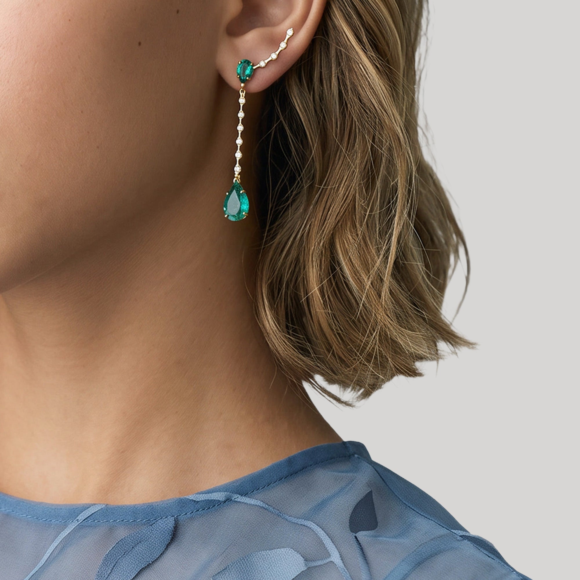 The Amazonian Green Leaves – 18k yellow gold