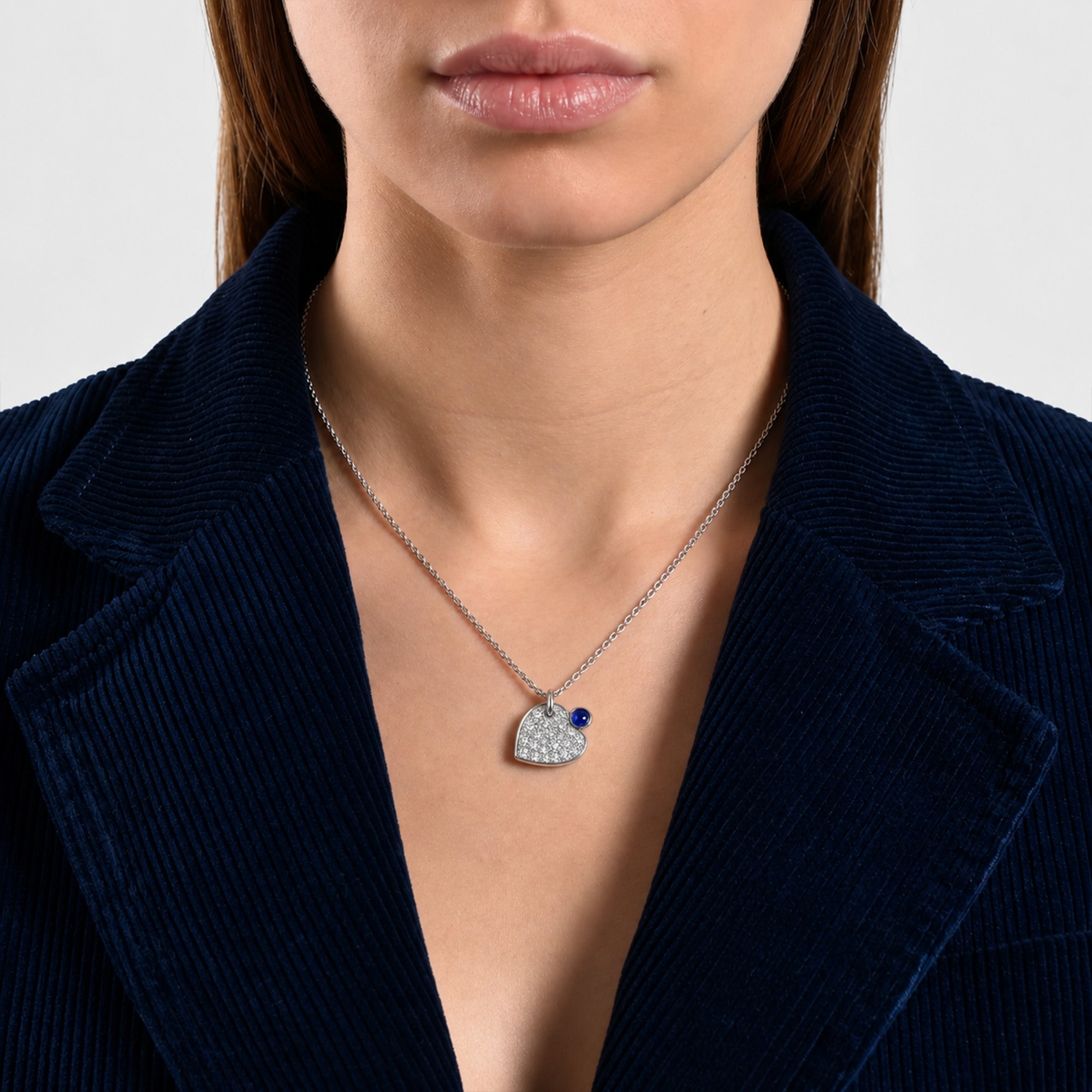 Wild Forest Heart Necklace - 18k white gold