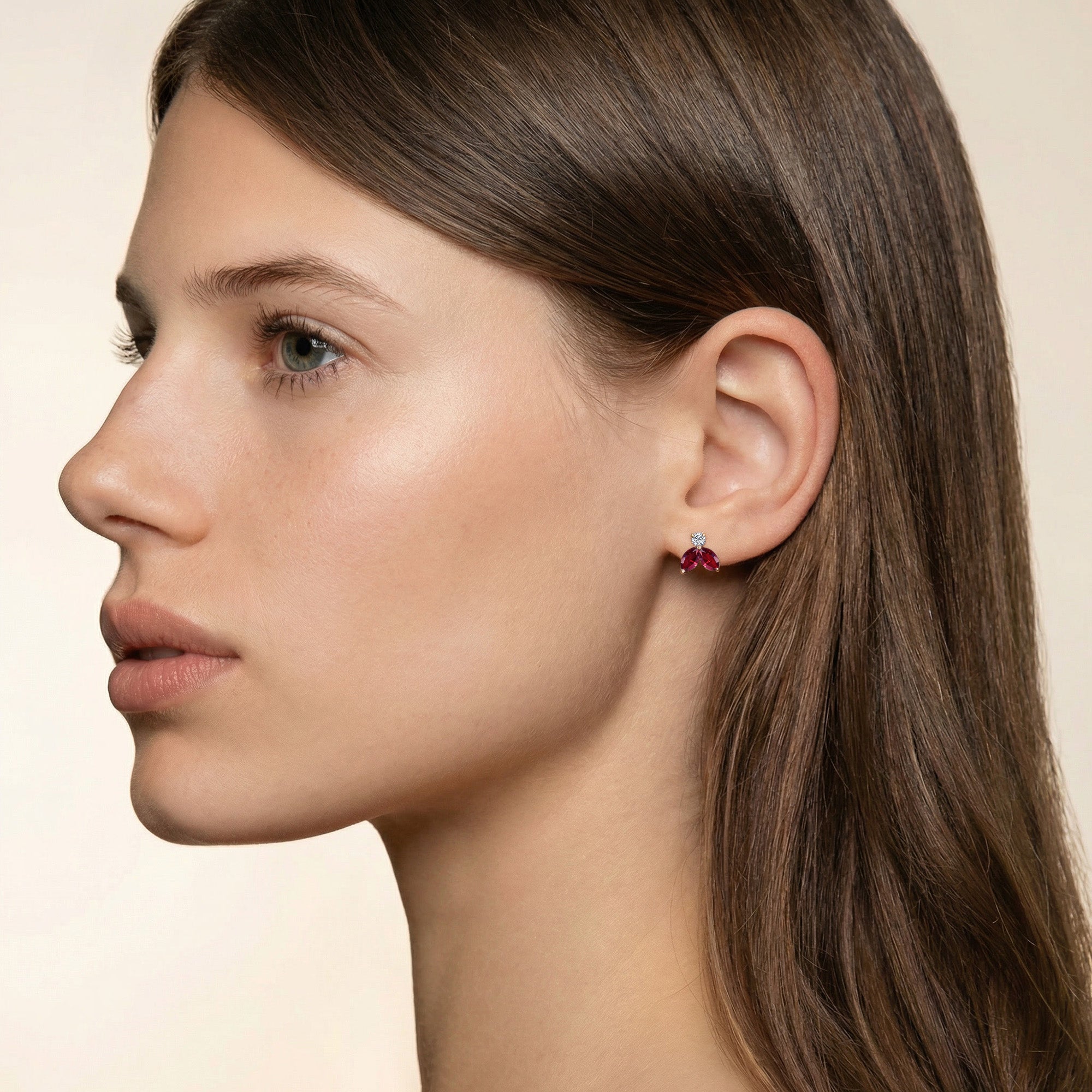 Little Bees Ohrringe Rouge 1.00 Karat - Gelbgold 18K