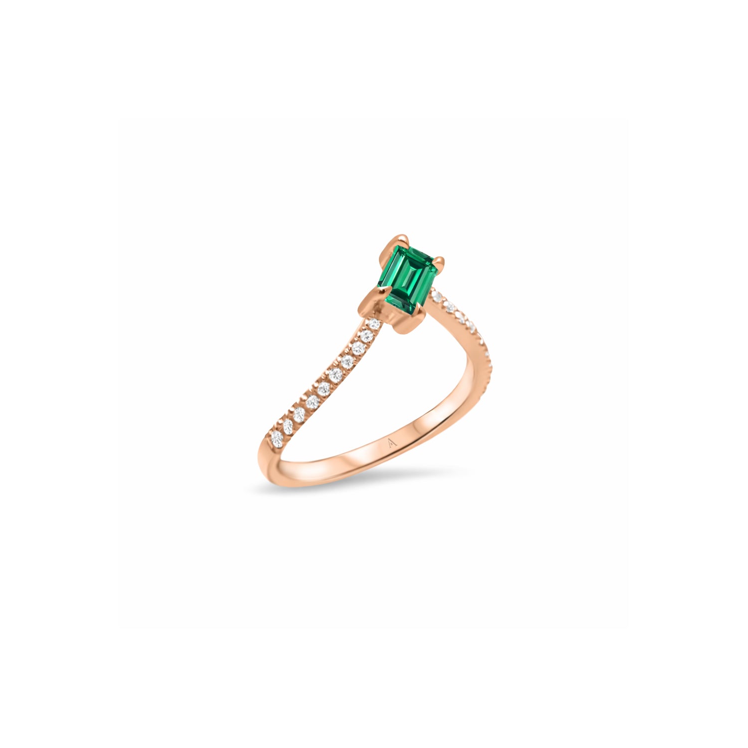 The Fancy Little Ice Skating Girl green 0.75 carat - Red Gold 18k