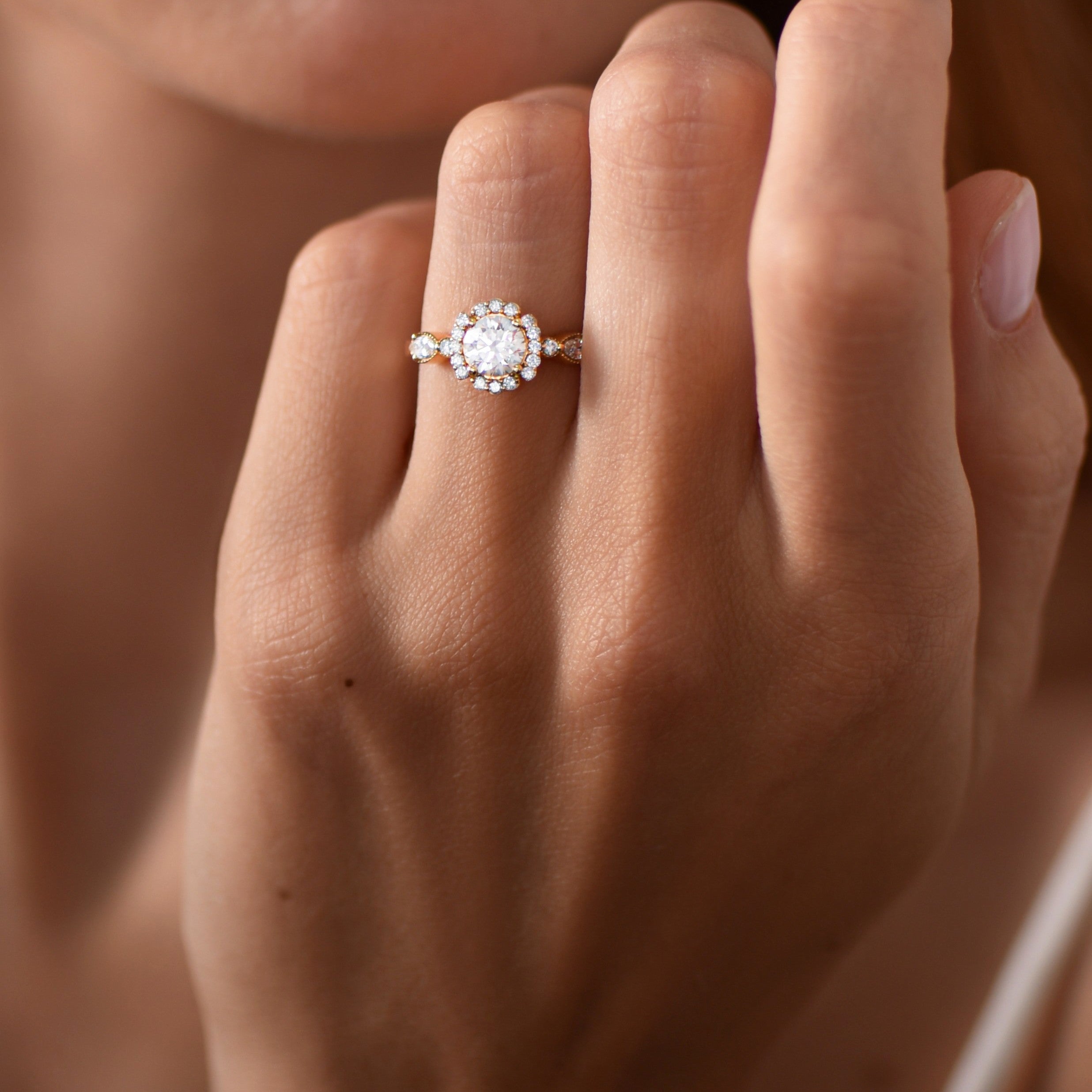Funkee Flying Girl ring with diamonds