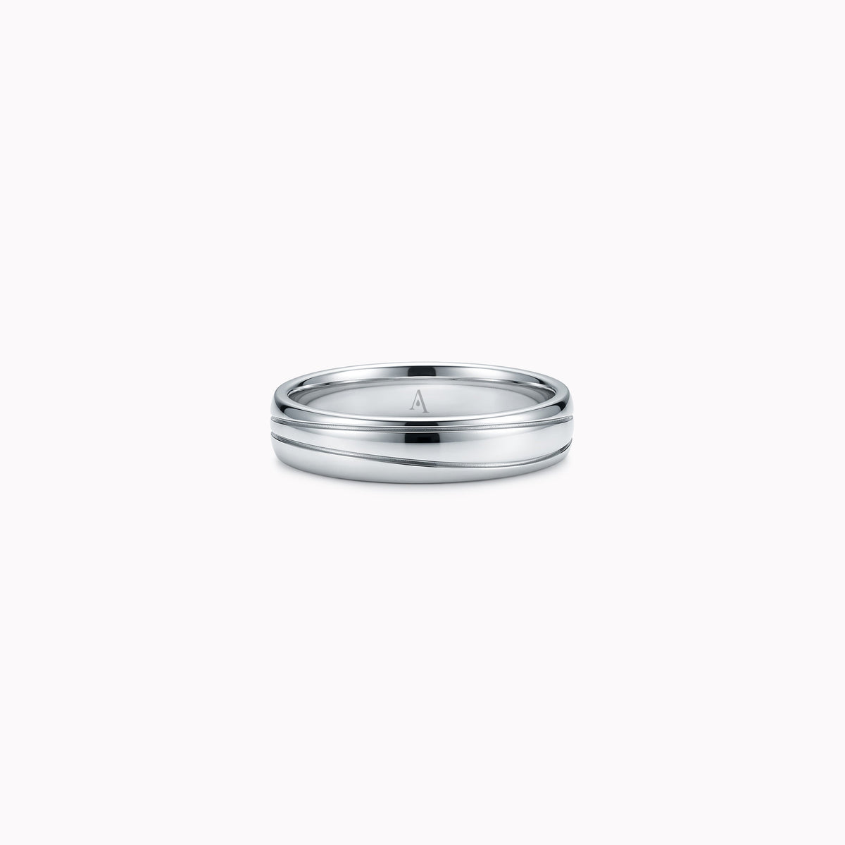 The Double Waterway - oro blanco 18k