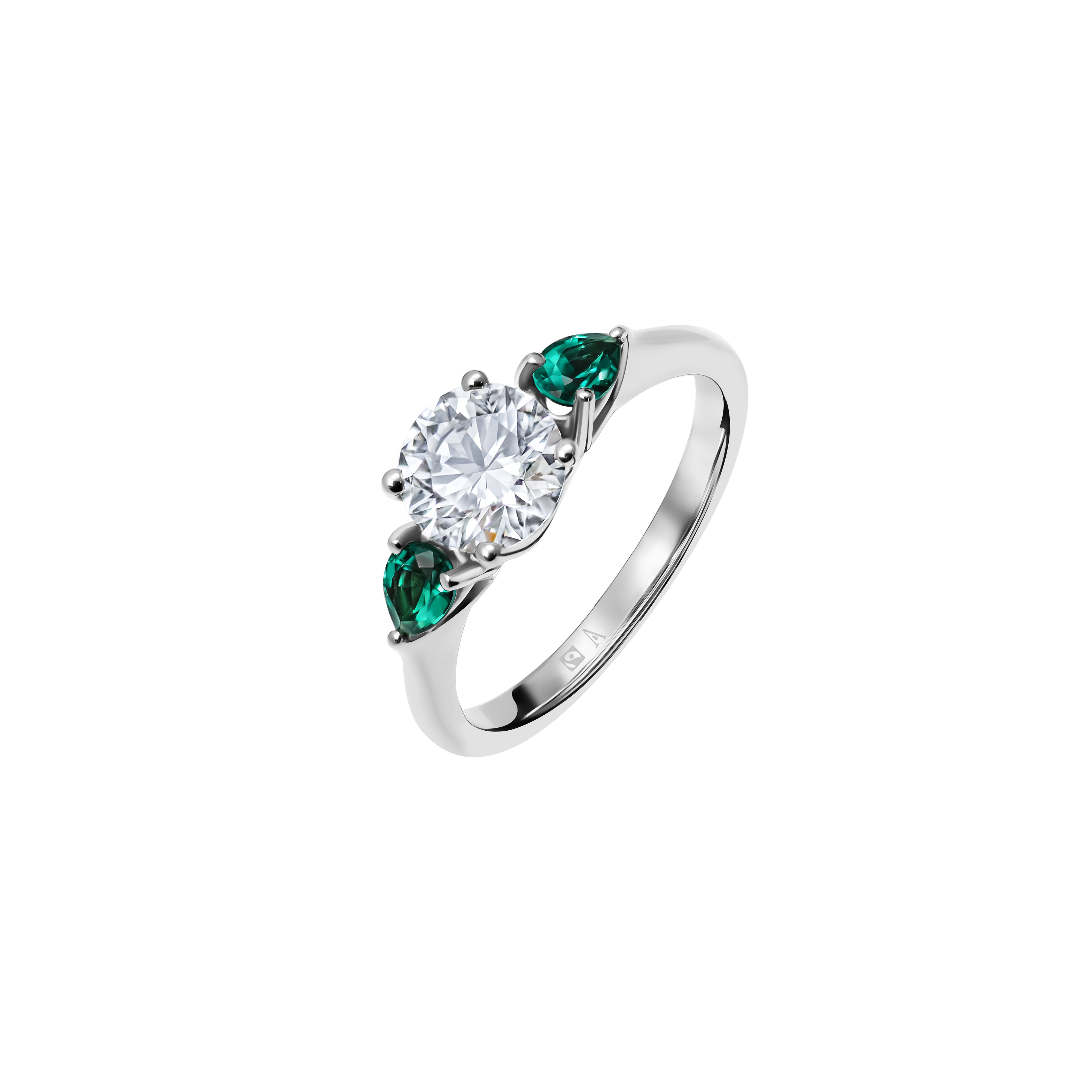 Moonlit Blossom  - 0.96 carat - or blanc 18k - AGUADEORO