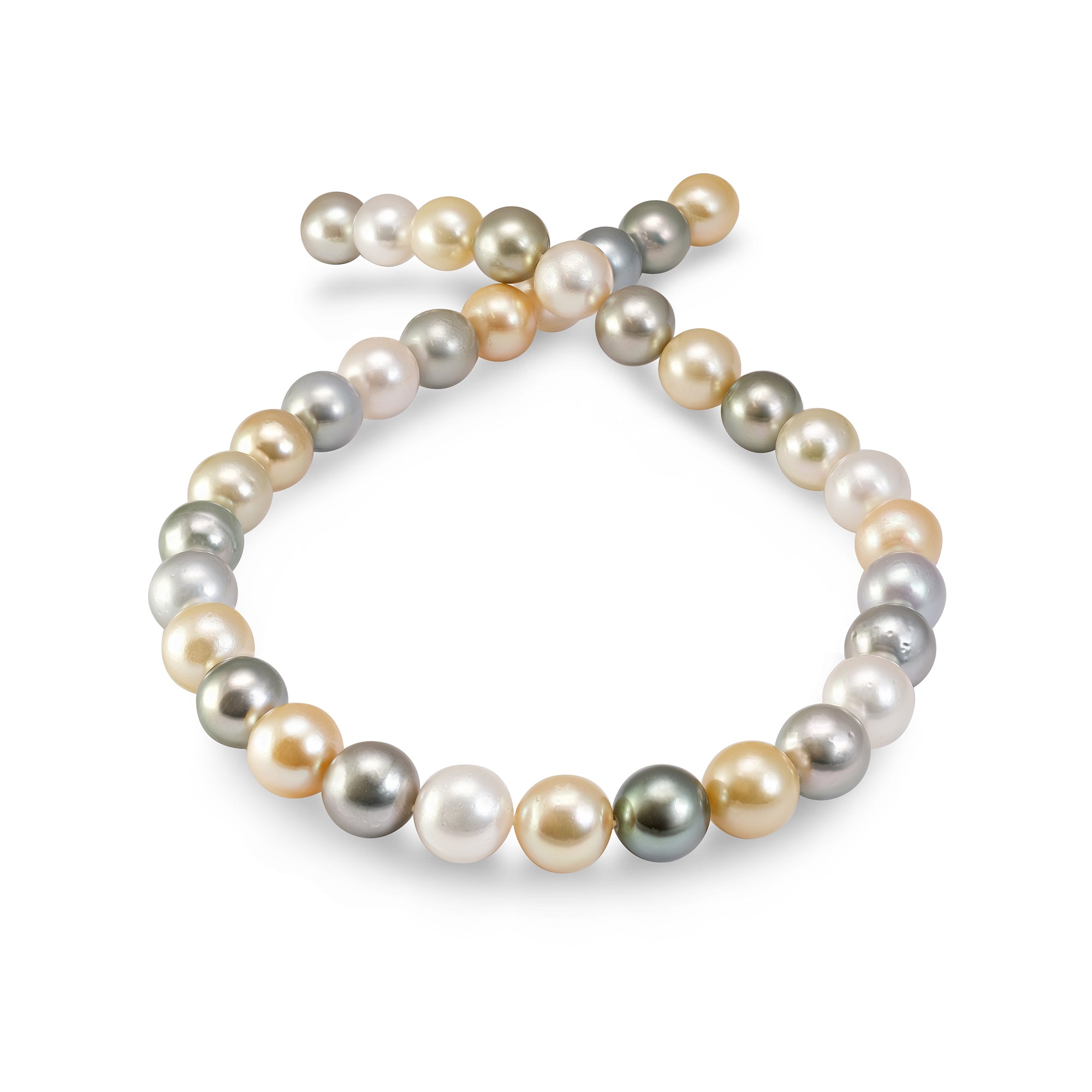 Collier de perles multicolores d'Asie du Sud-Est - AGUADEORO