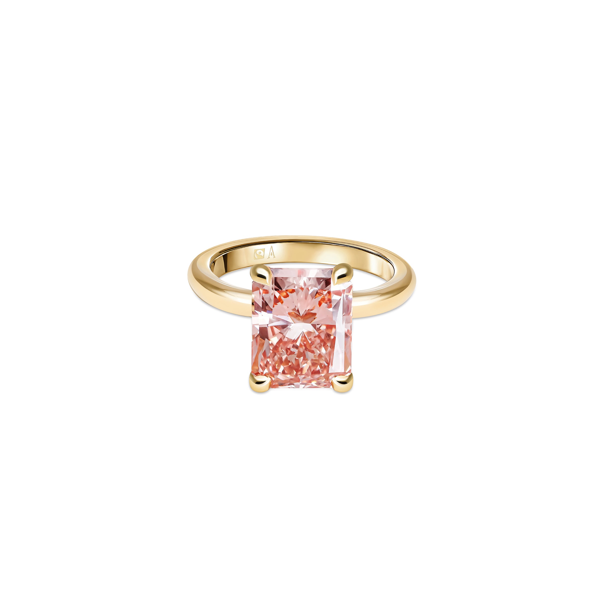Little Dove - Pink Radiant 2.00 carats - or jaune 18k - AGUADEORO