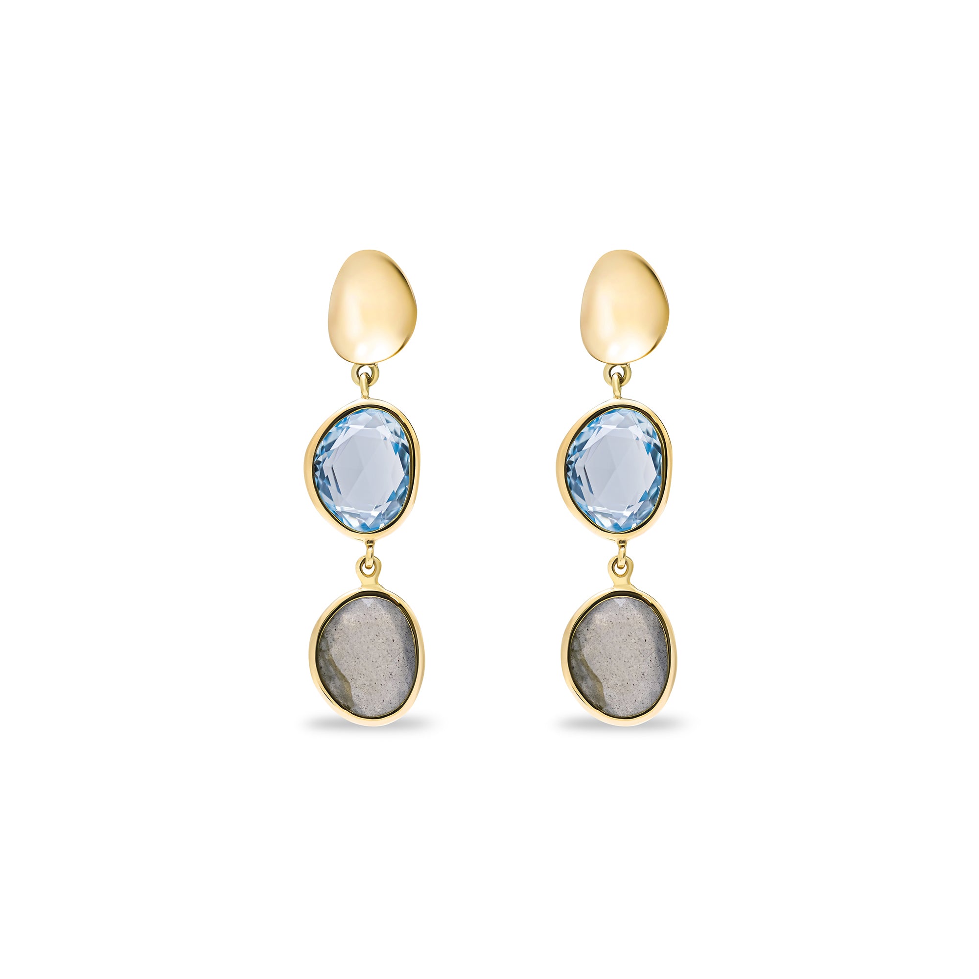 Boucles d'oreilles Océane  - or jaune 18k - AGUADEORO