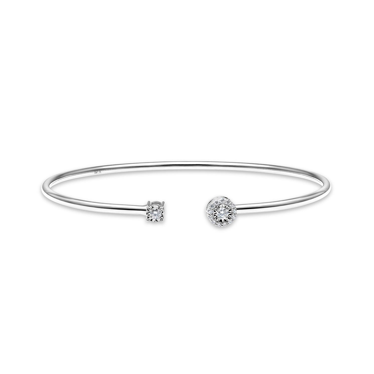 Little Funkee Girl The Bangle 0.17 carat - or blanc 18k