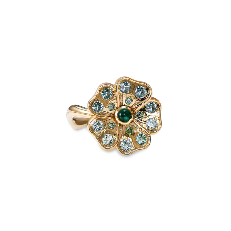 Romantic Rose Garden green - Yellow Gold 18k 