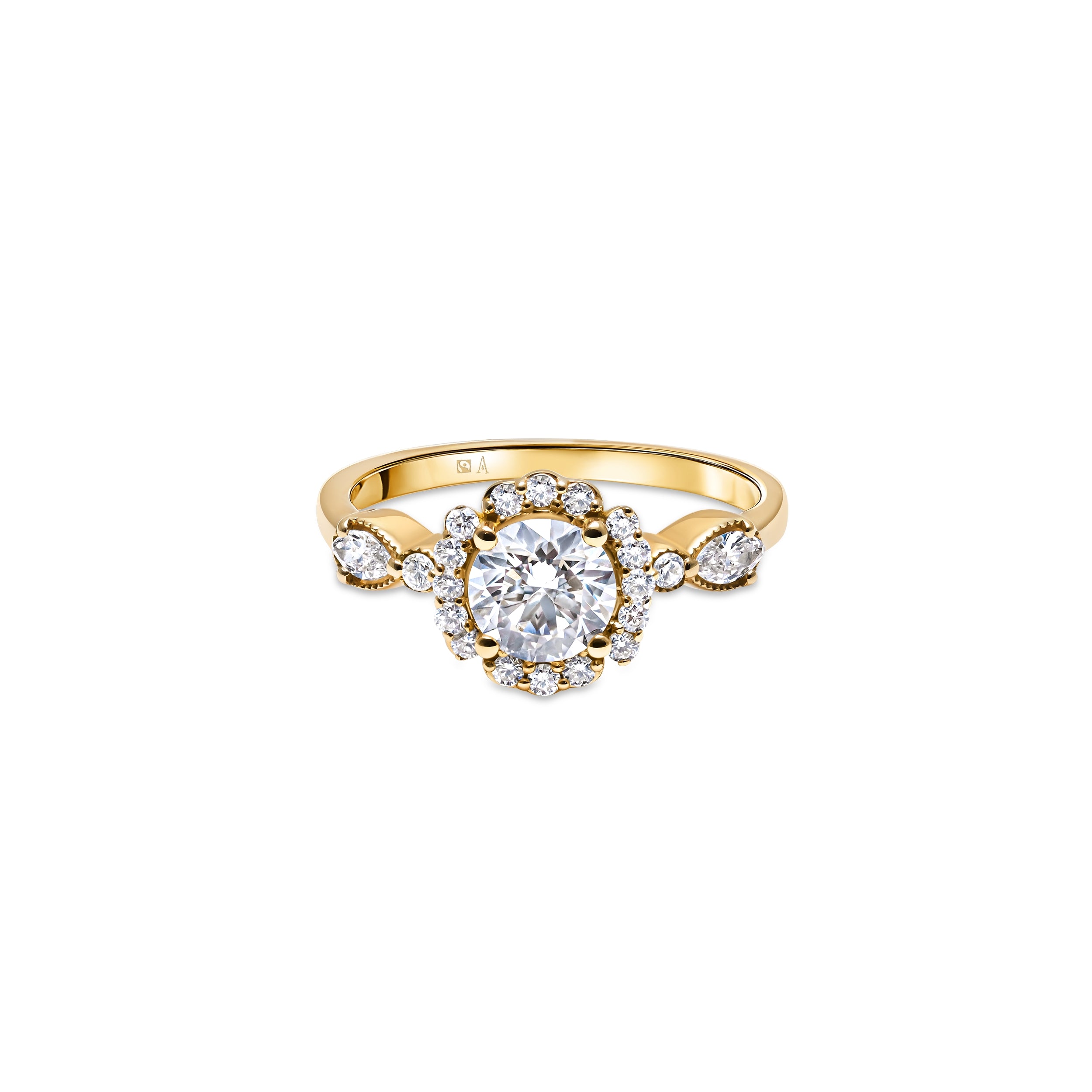 The Fancy Funkee Flying Girl 0.75 carat - or jaune 18k
