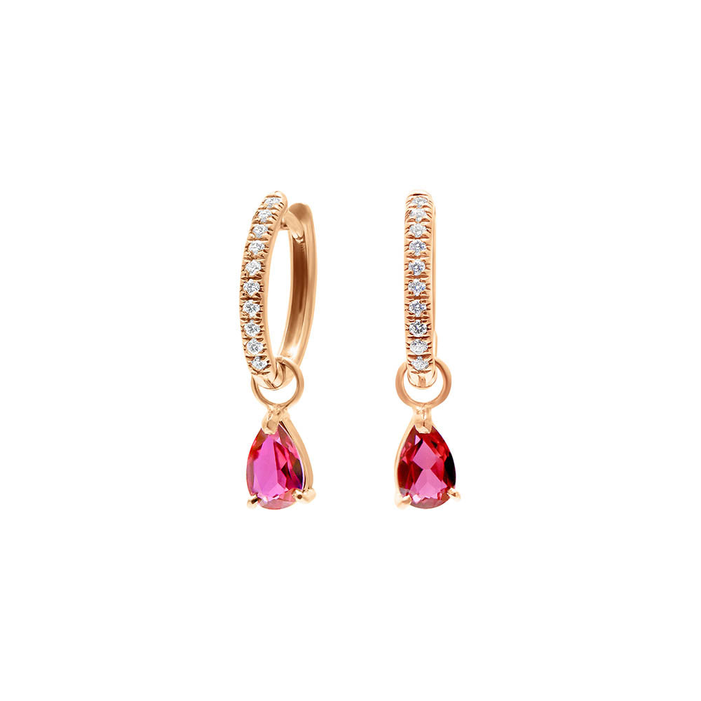 Boucles d'oreilles The Little Tear of Joy Ruby - or rouge 18k - AGUADEORO