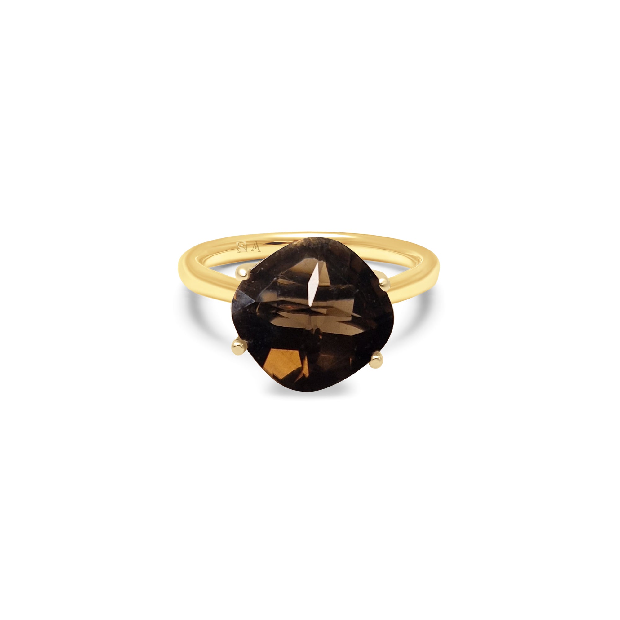 Bague AA-229  Quartz- or jaune 18k - AGUADEORO