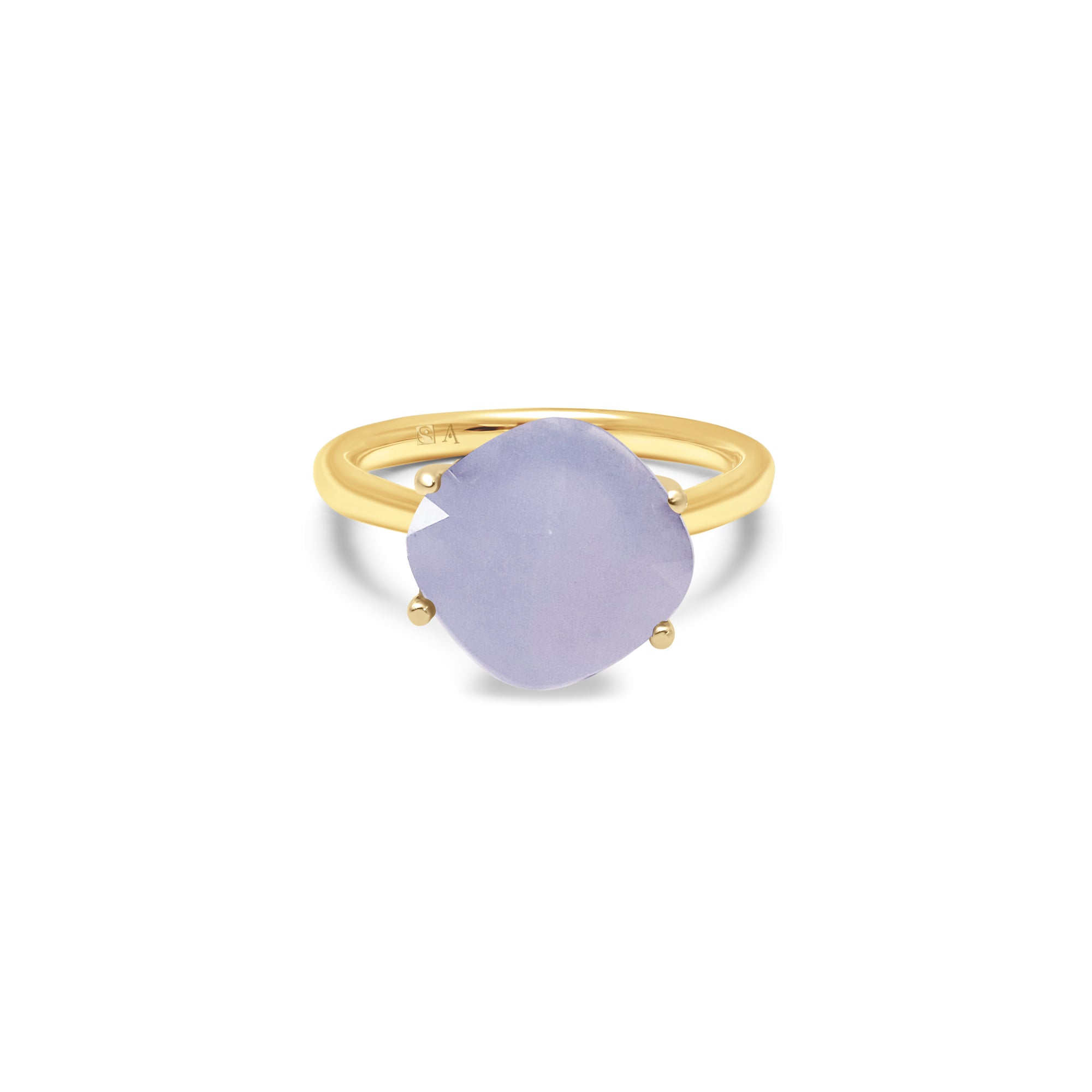 Bague AA-229  Calcédoine - or jaune 18k - AGUADEORO