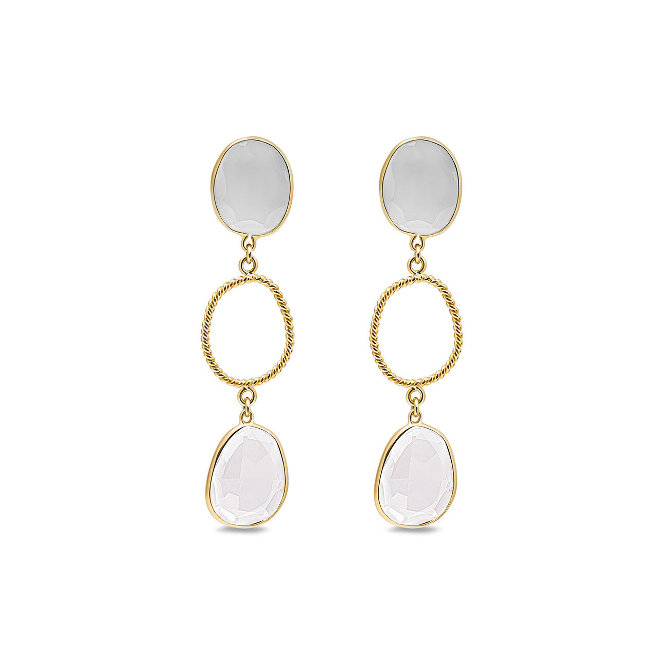 Boucles d'oreilles Océane - or jaune 18k - AGUADEORO