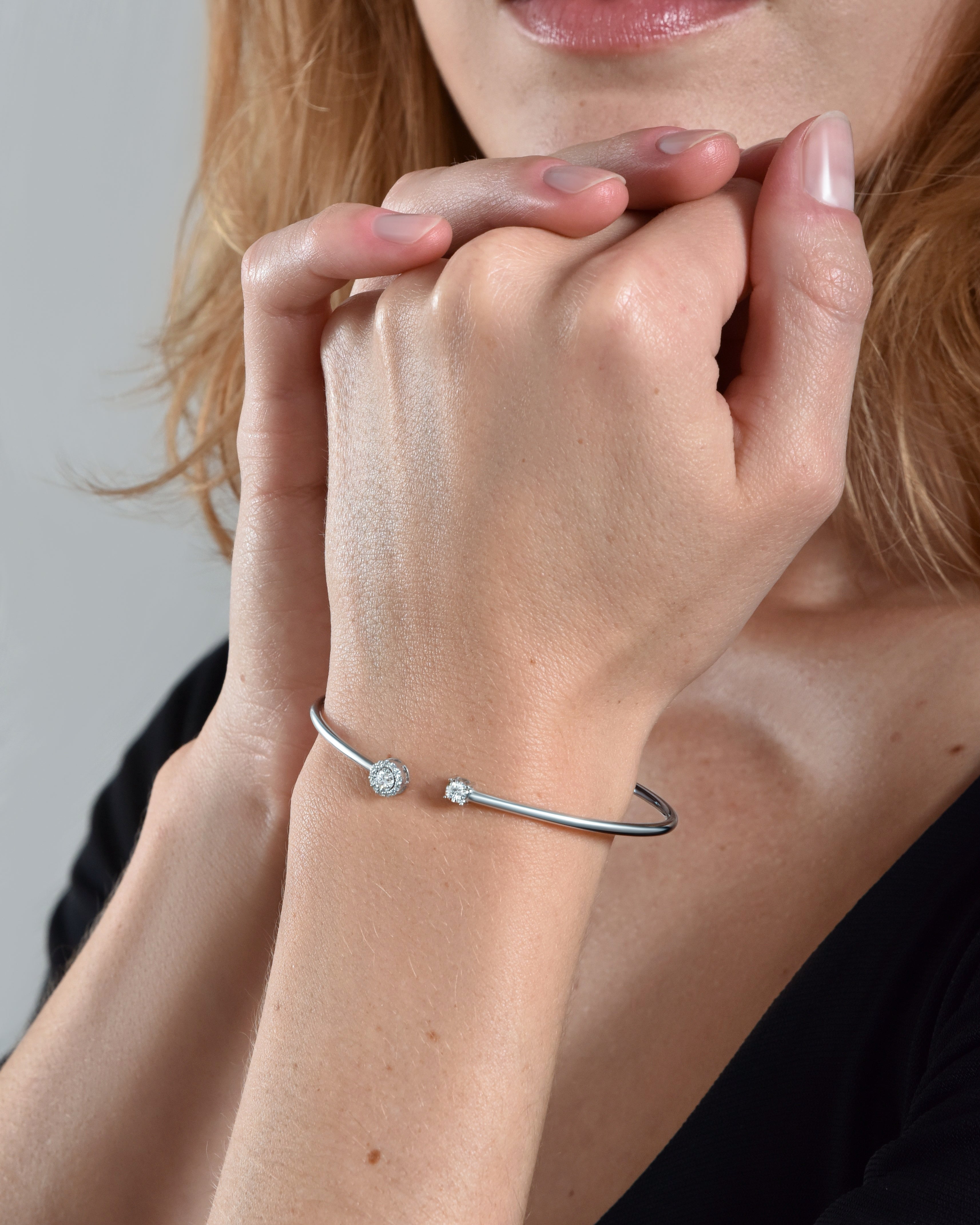 Little Funkee Girl The Bangle 0.17 carat - or blanc 18k