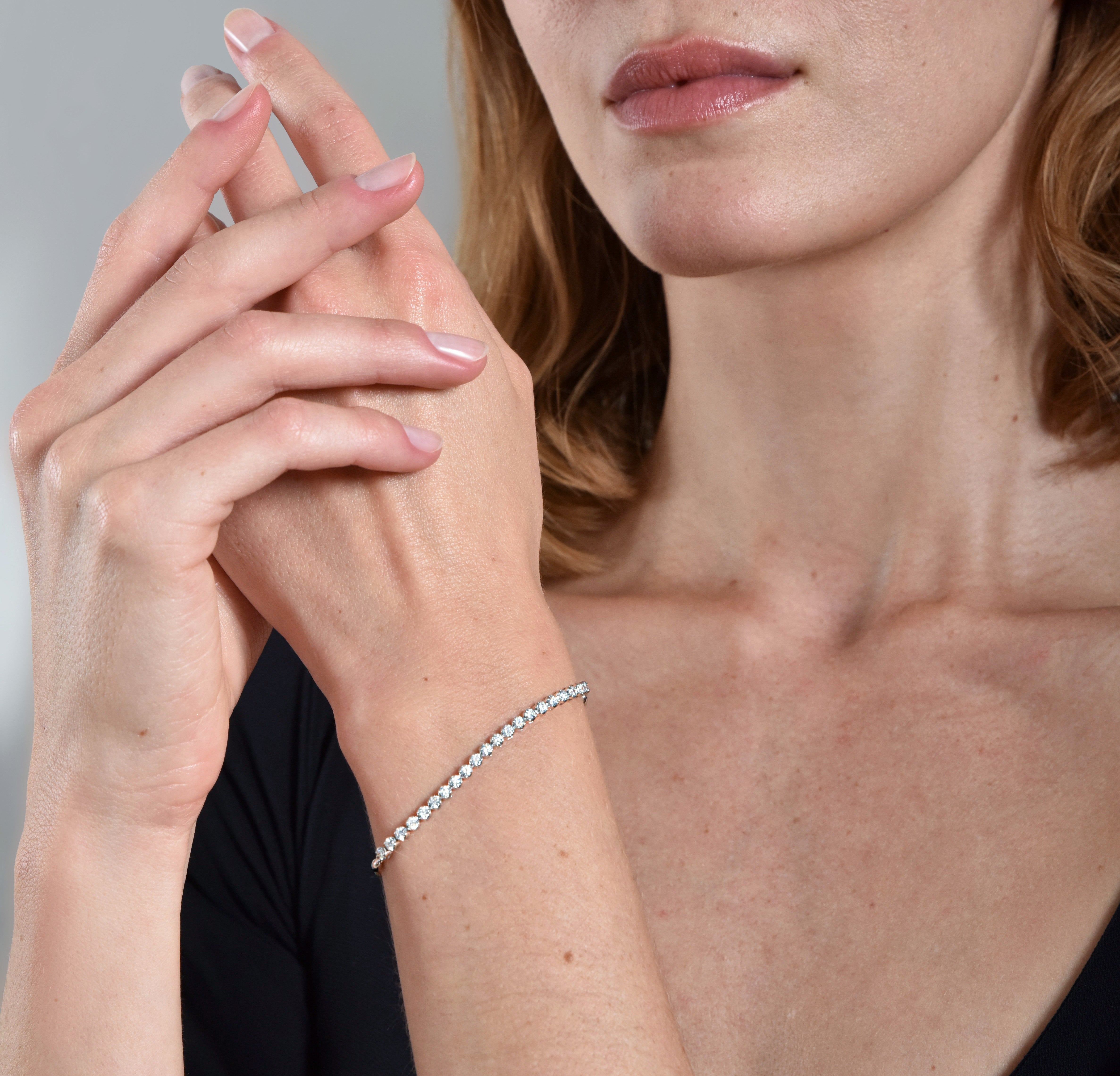 The Queen Diadem Bracelet 0.53 carat - or blanc 18k