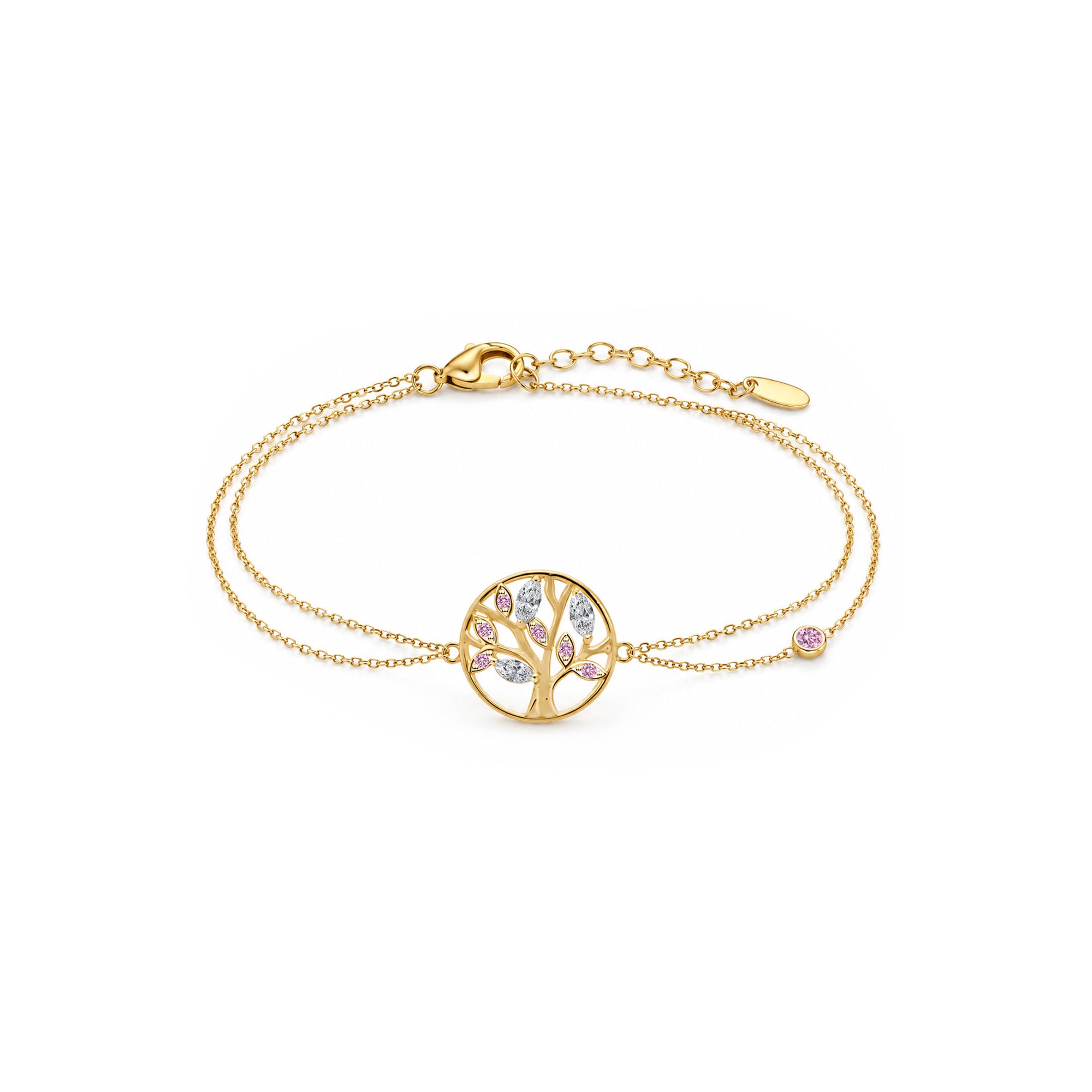 Necklace Tree of Life Blue - 18k yellow gold