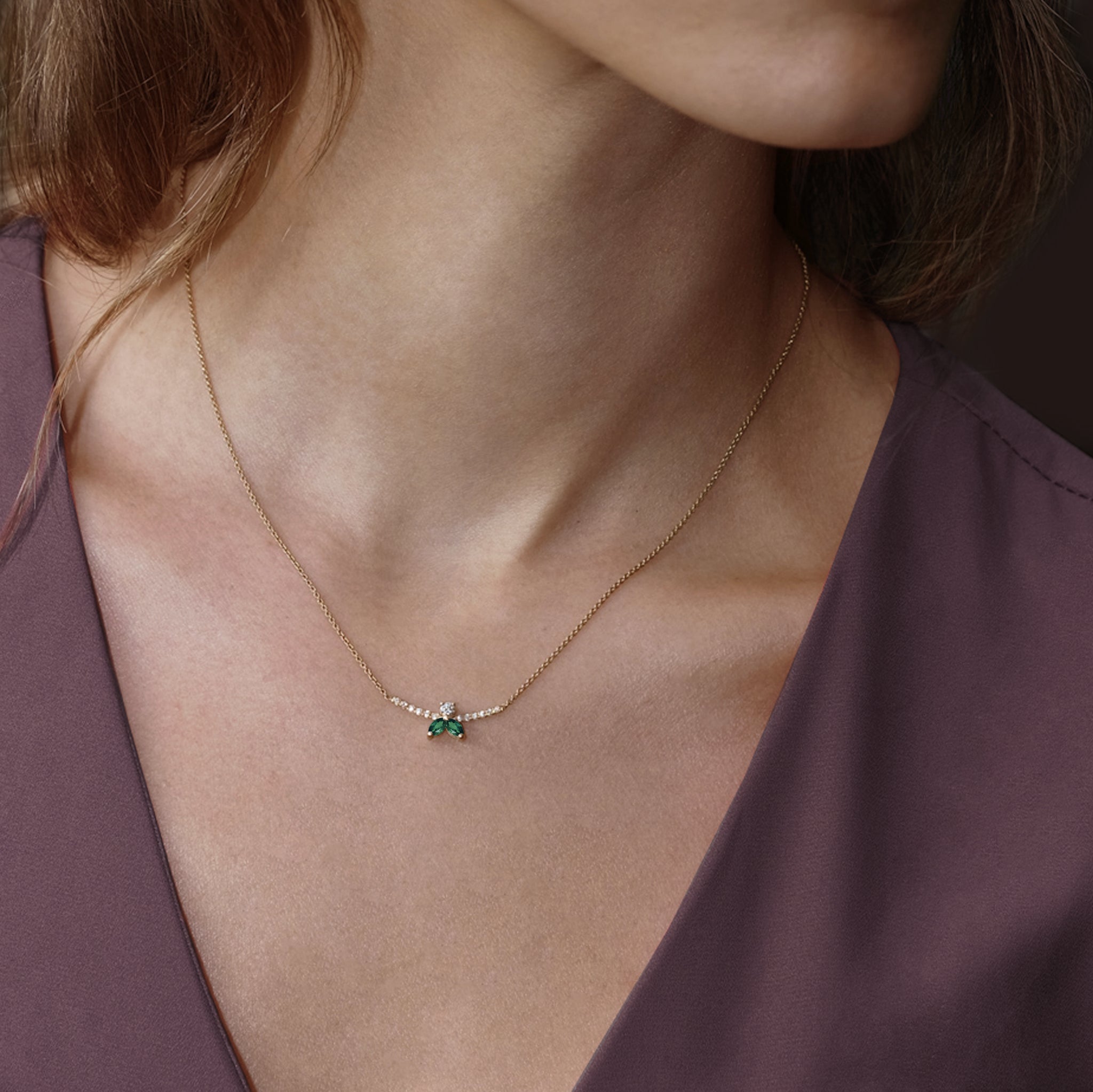 Collier The Little Bee M Emerald - or jaune 18k - AGUADEORO