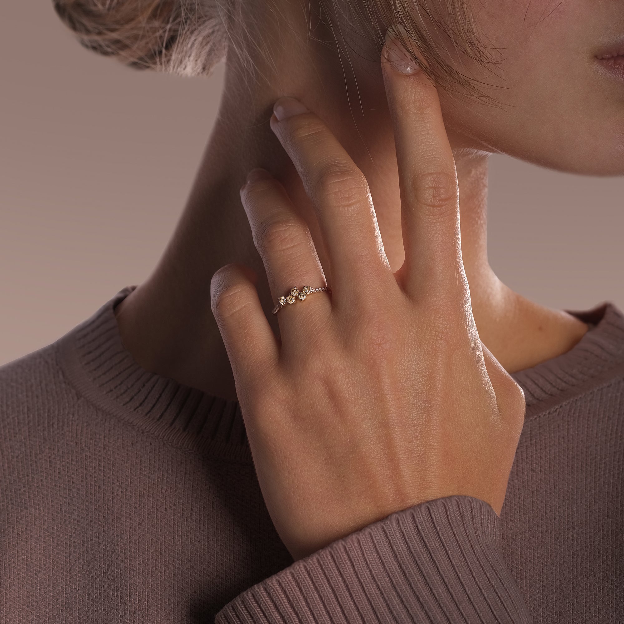 Bague  S-1434- or rouge 18k - AGUADEORO