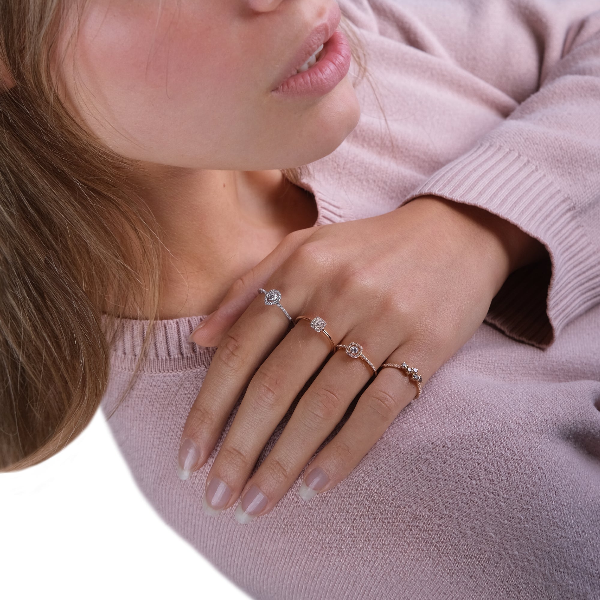 Bague  S-1434- or rouge 18k - AGUADEORO
