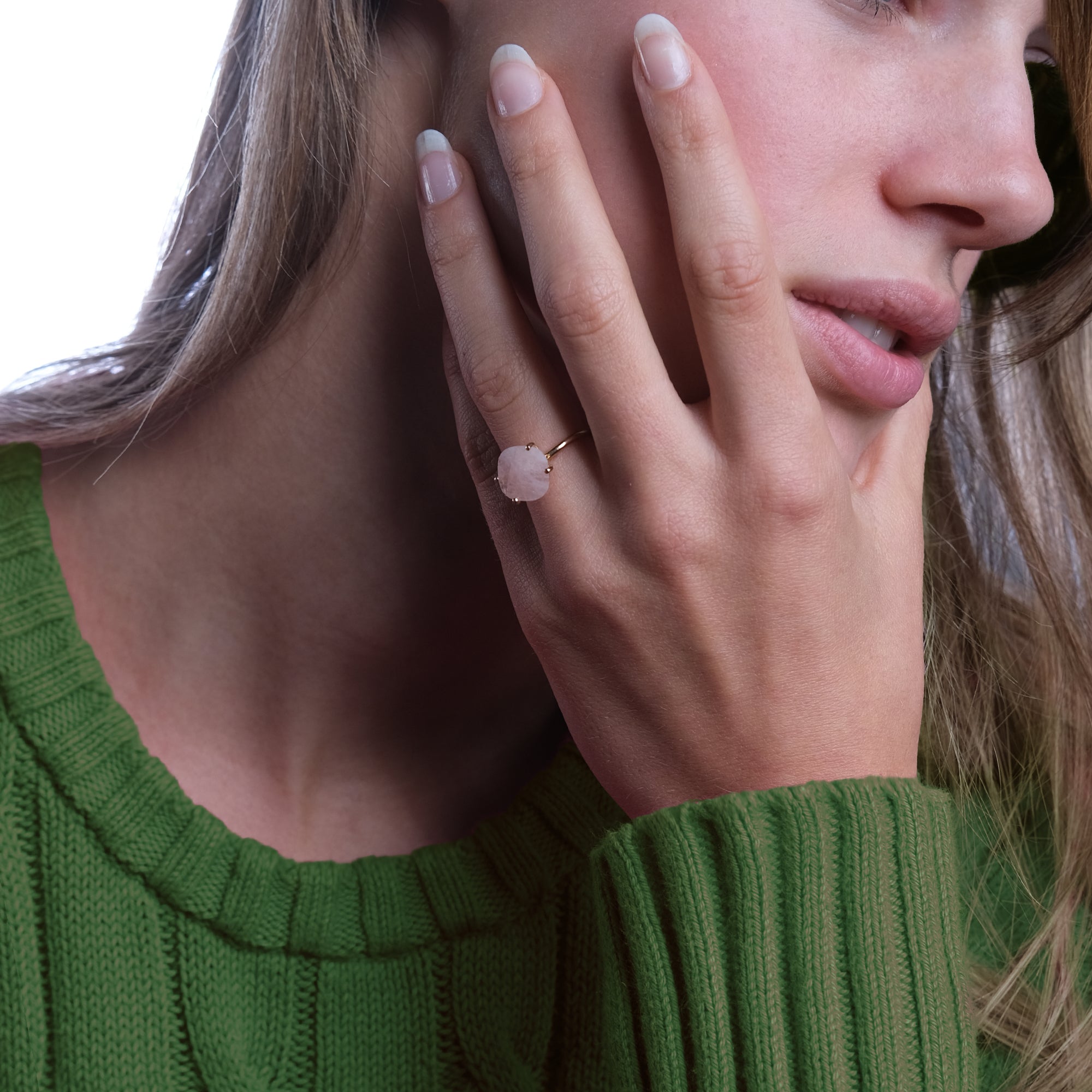 Bague Morganite AA-229  - or jaune 18k - AGUADEORO
