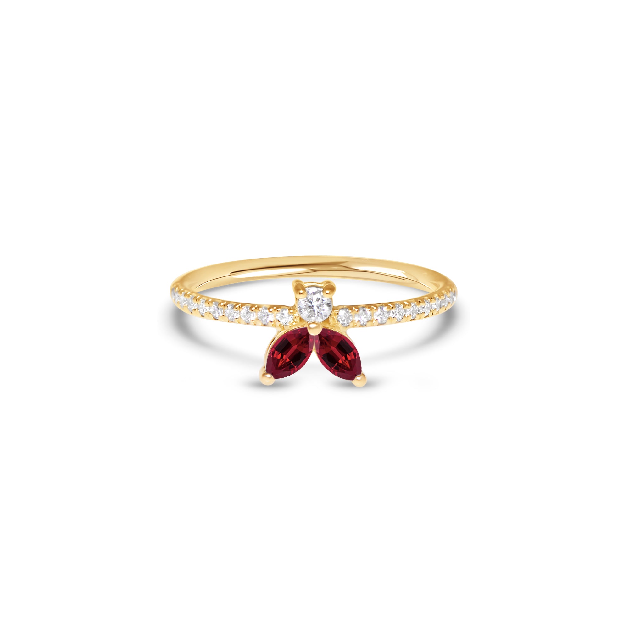The Fancy Little Bee Rubis 0.20 carats - or jaune 18k - AGUADEORO